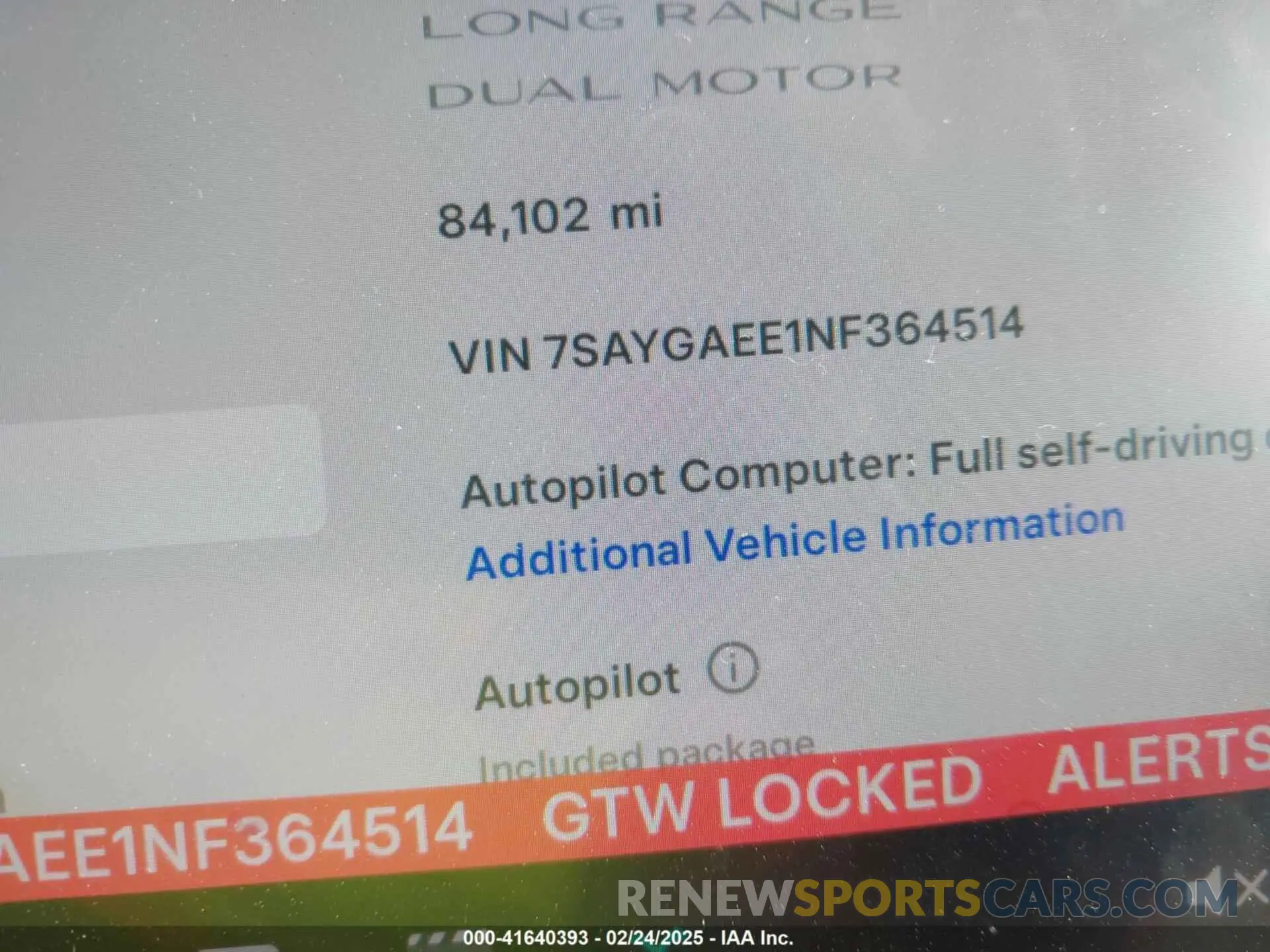 15 Photograph of a damaged car 7SAYGAEE1NF364514 TESLA MODEL Y 2022