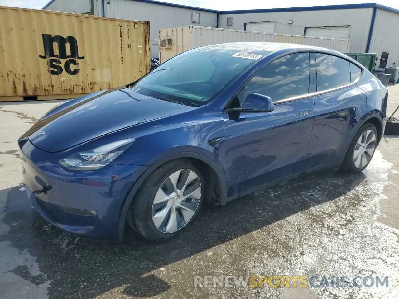 1 Photograph of a damaged car 7SAYGAEE2NF390507 TESLA MODEL Y 2022