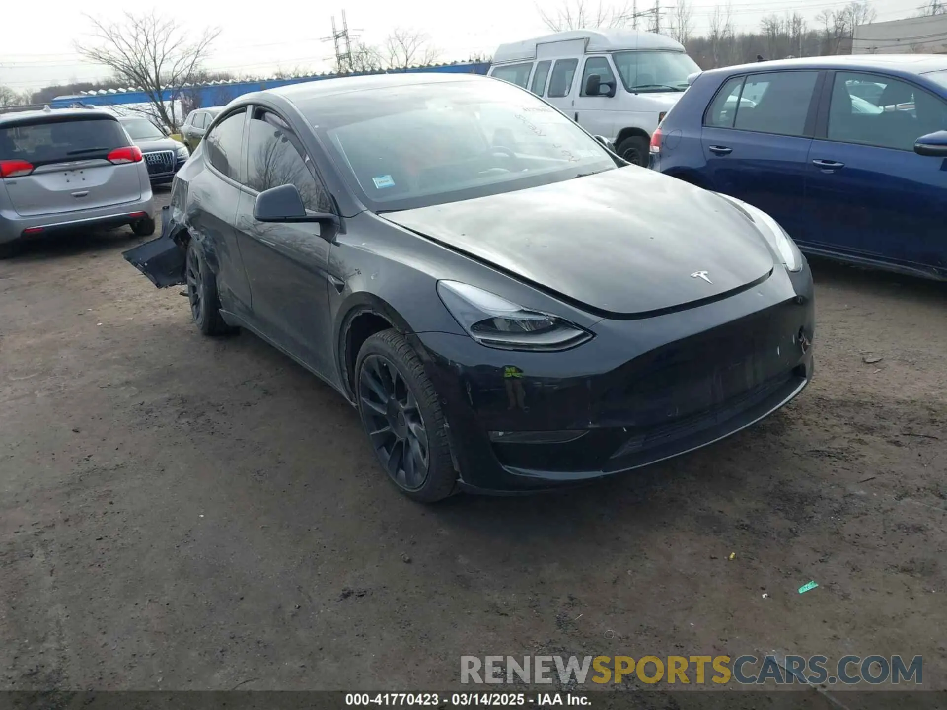 1 Photograph of a damaged car 7SAYGAEE3NF537420 TESLA MODEL Y 2022