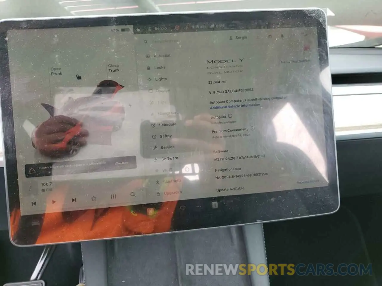 9 Photograph of a damaged car 7SAYGAEE4NF570653 TESLA MODEL Y 2022