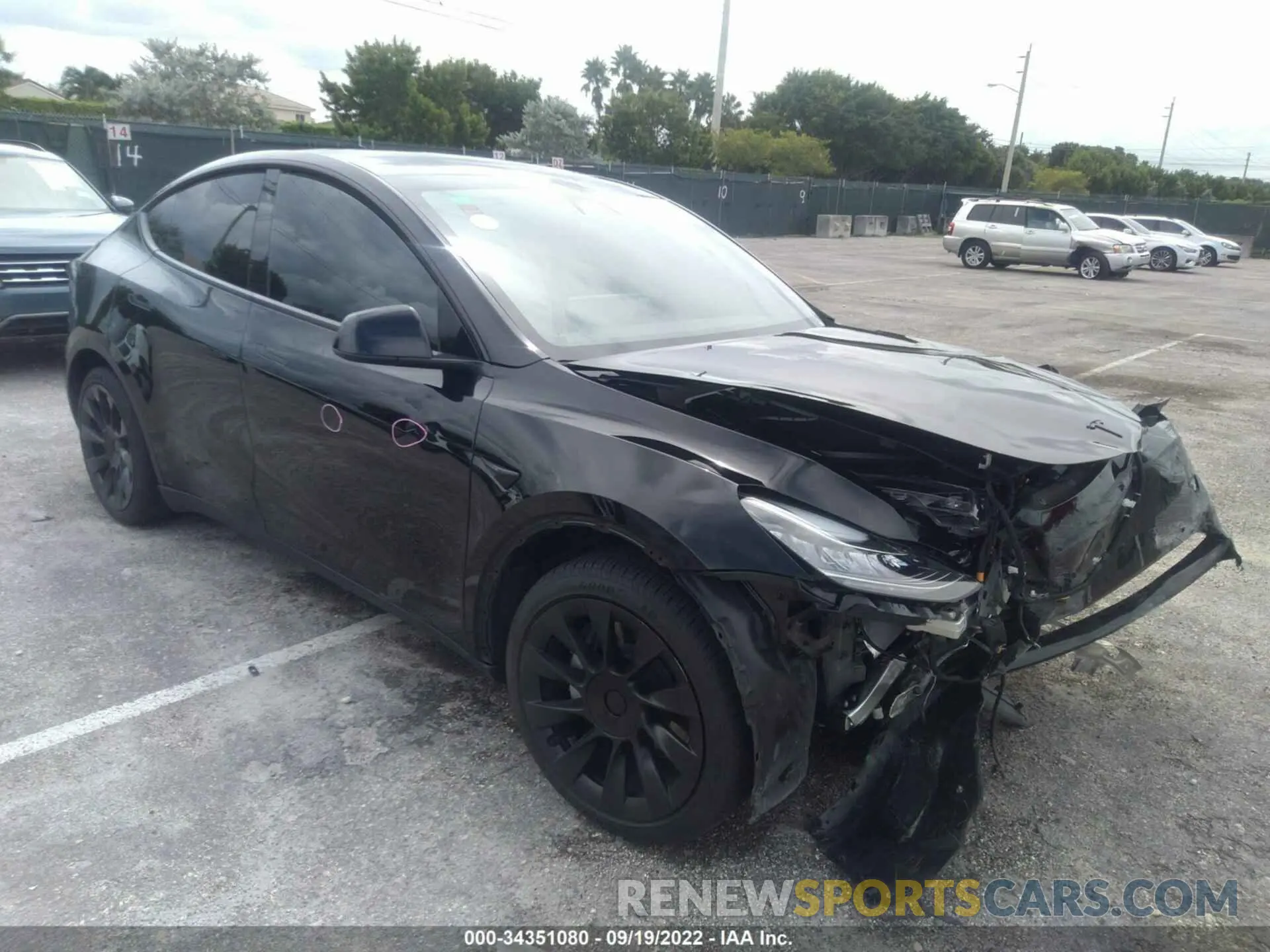 1 Фотография поврежденного автомобиля 7SAYGAEE5NF309094 TESLA MODEL Y 2022