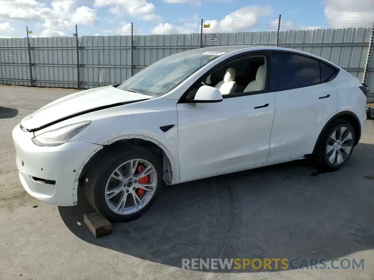 1 Photograph of a damaged car 7SAYGAEE5NF427064 TESLA MODEL Y 2022