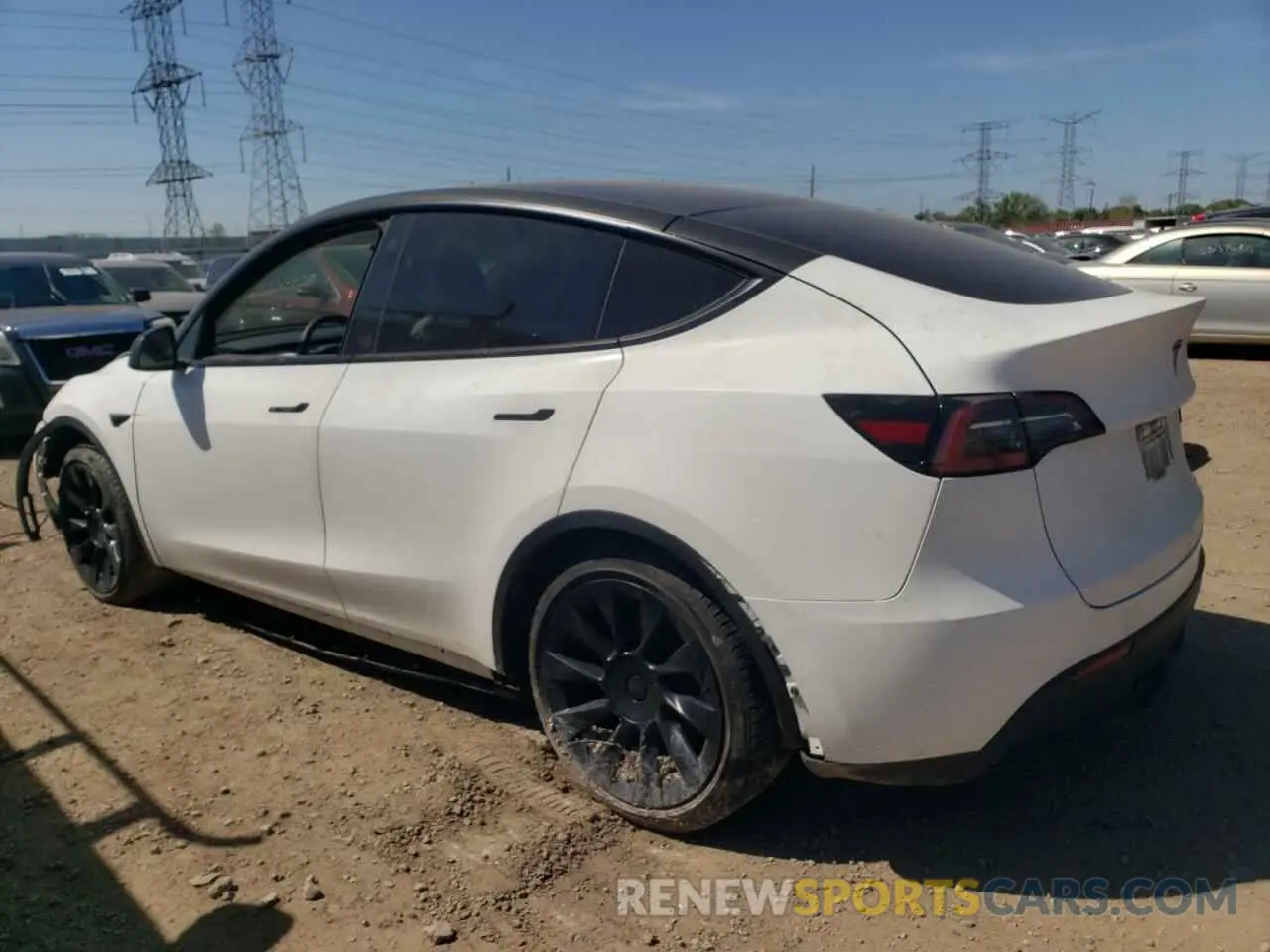 2 Photograph of a damaged car 7SAYGAEE6NF418938 TESLA MODEL Y 2022