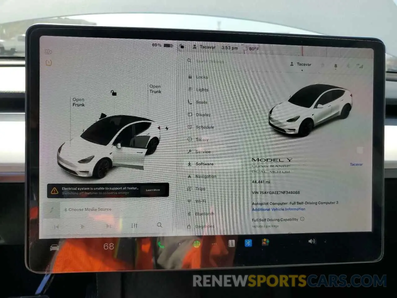 9 Фотография поврежденного автомобиля 7SAYGAEE7NF348088 TESLA MODEL Y 2022