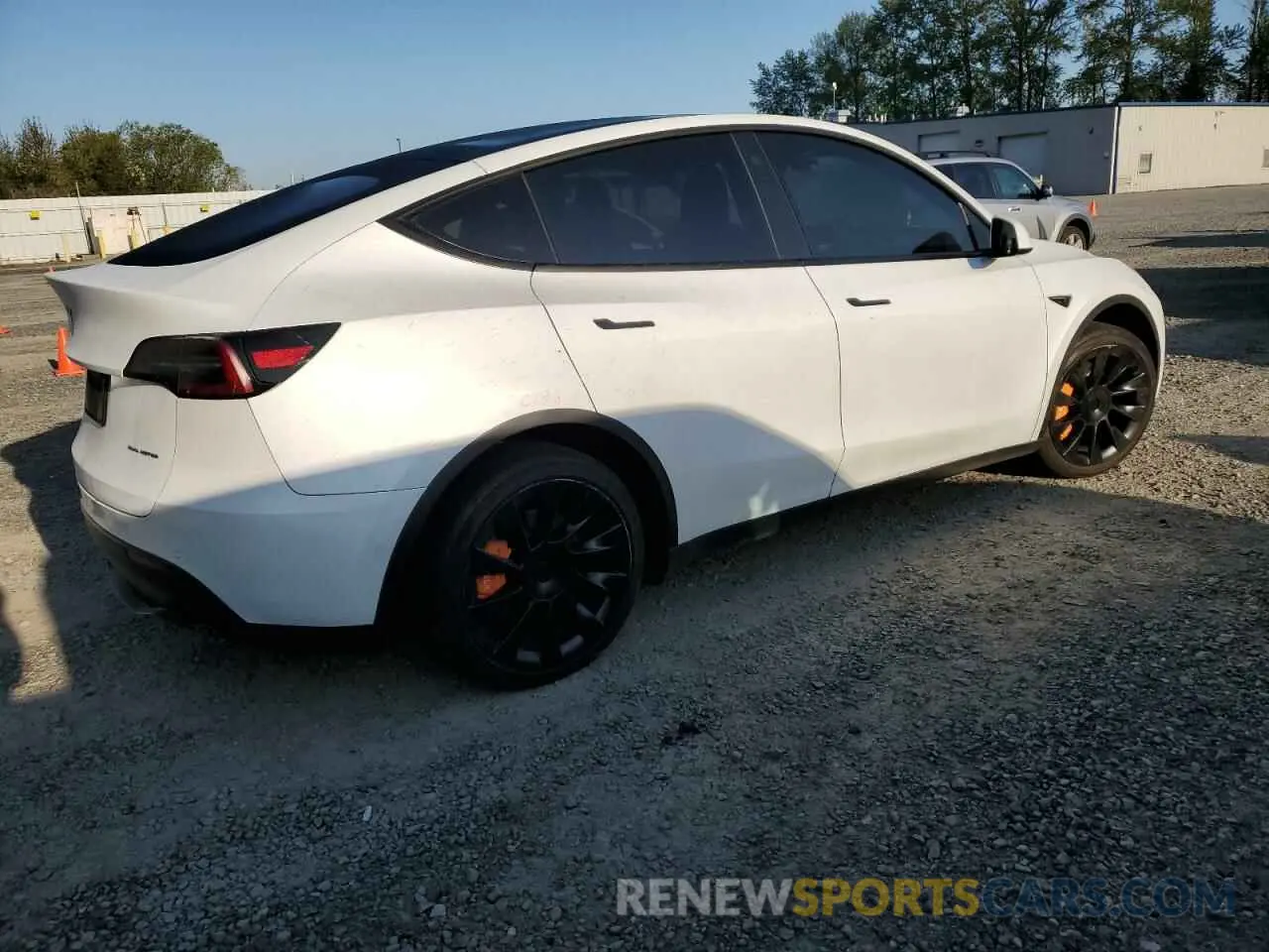 3 Фотография поврежденного автомобиля 7SAYGAEE7NF376795 TESLA MODEL Y 2022