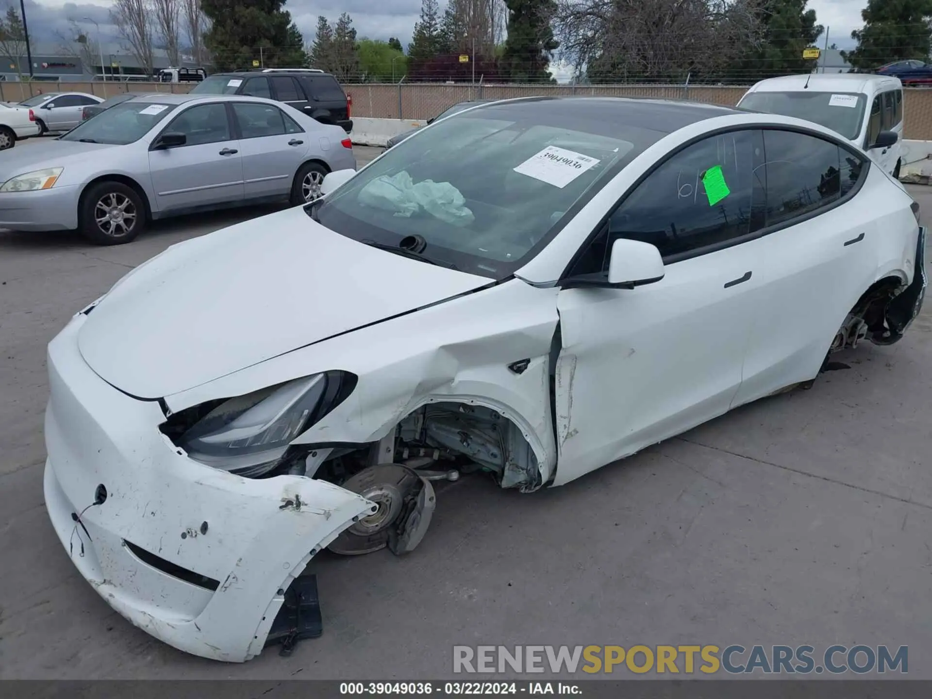 2 Фотография поврежденного автомобиля 7SAYGAEE8NF349556 TESLA MODEL Y 2022