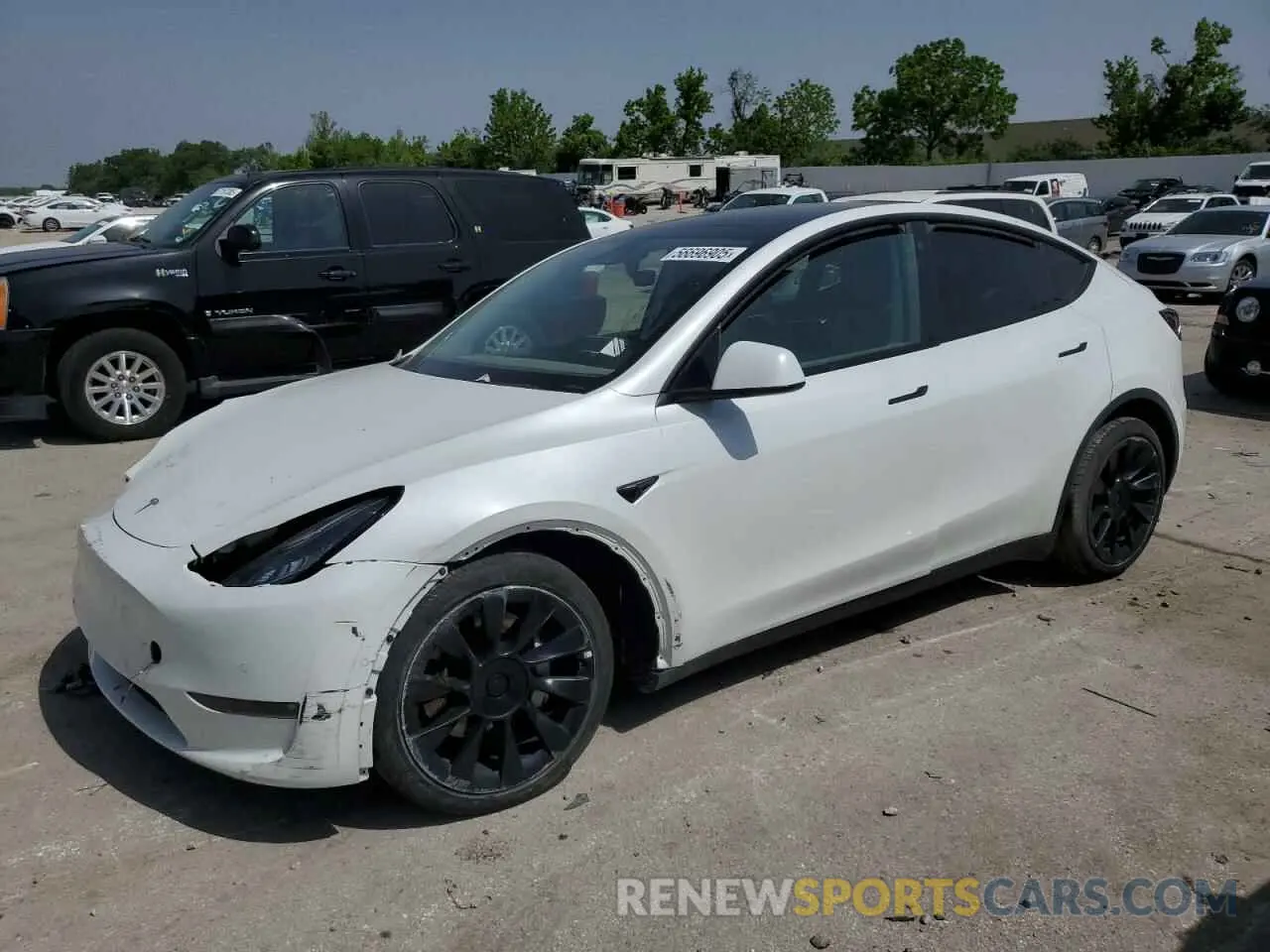 1 Photograph of a damaged car 7SAYGAEE8NF378457 TESLA MODEL Y 2022