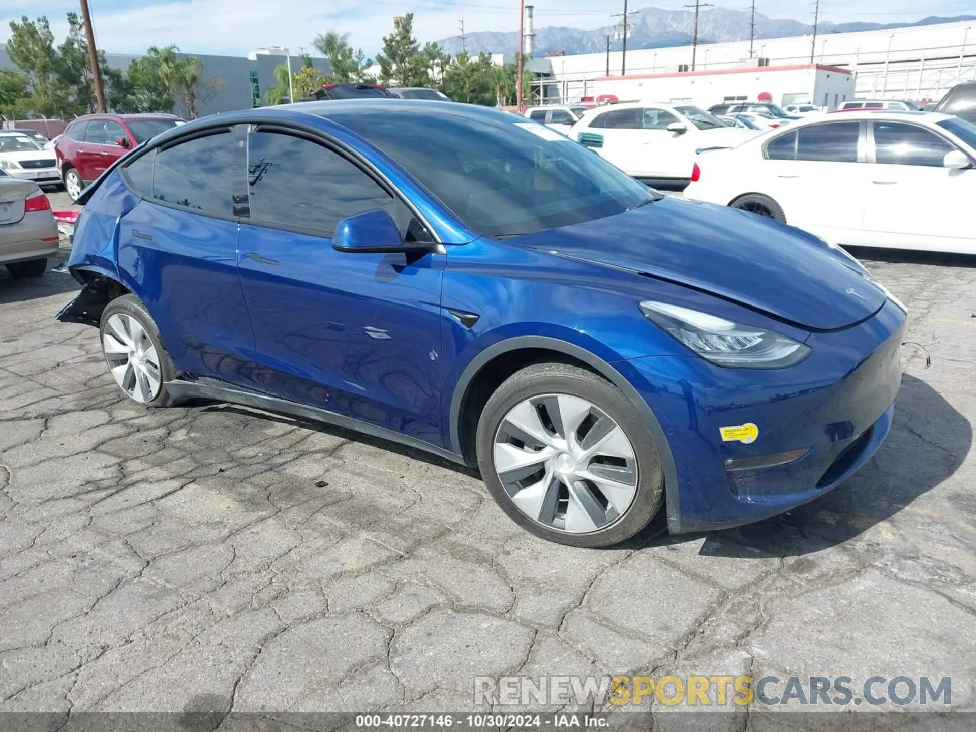 1 Photograph of a damaged car 7SAYGAEE8NF378927 TESLA MODEL Y 2022
