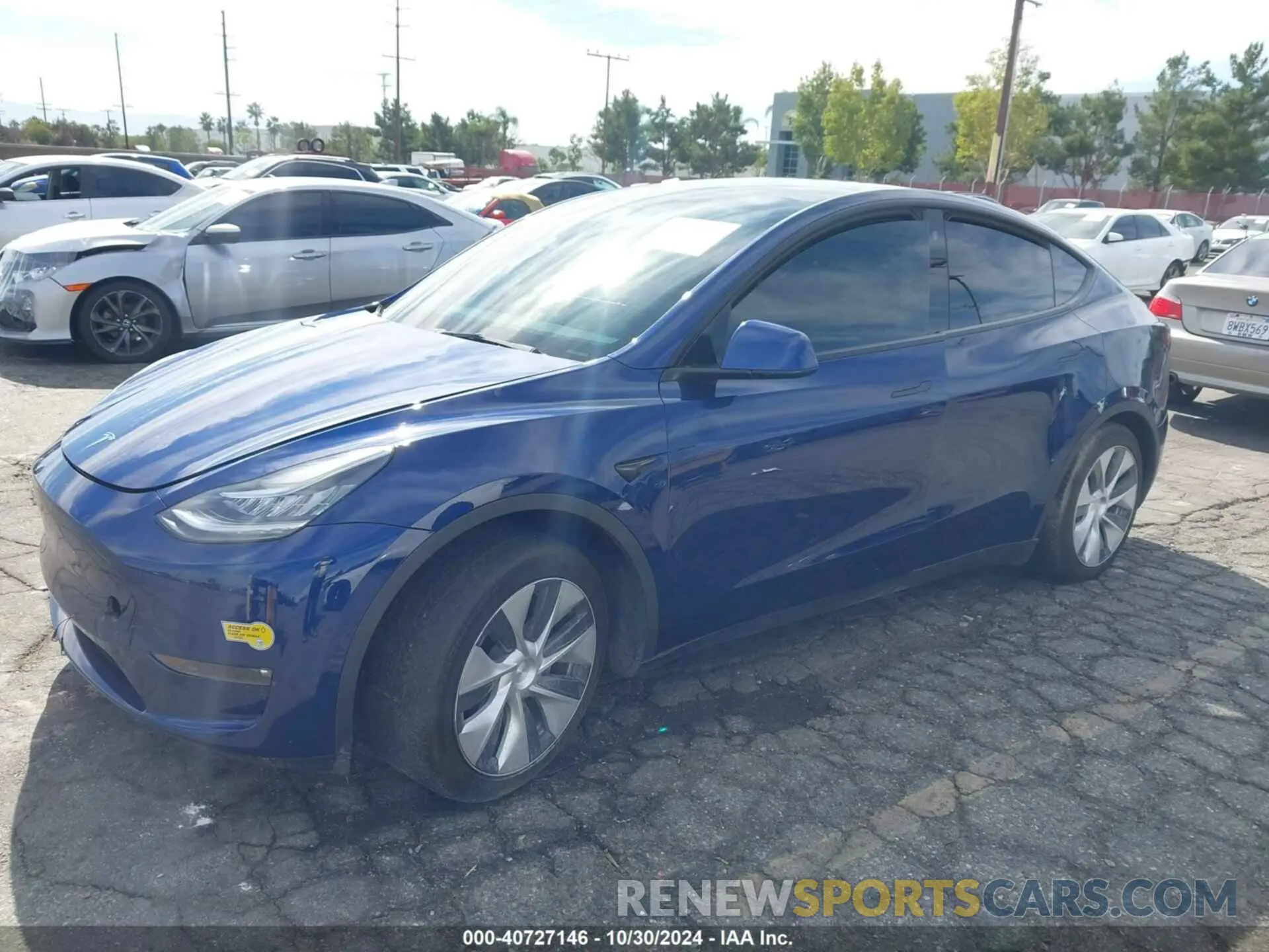 2 Photograph of a damaged car 7SAYGAEE8NF378927 TESLA MODEL Y 2022