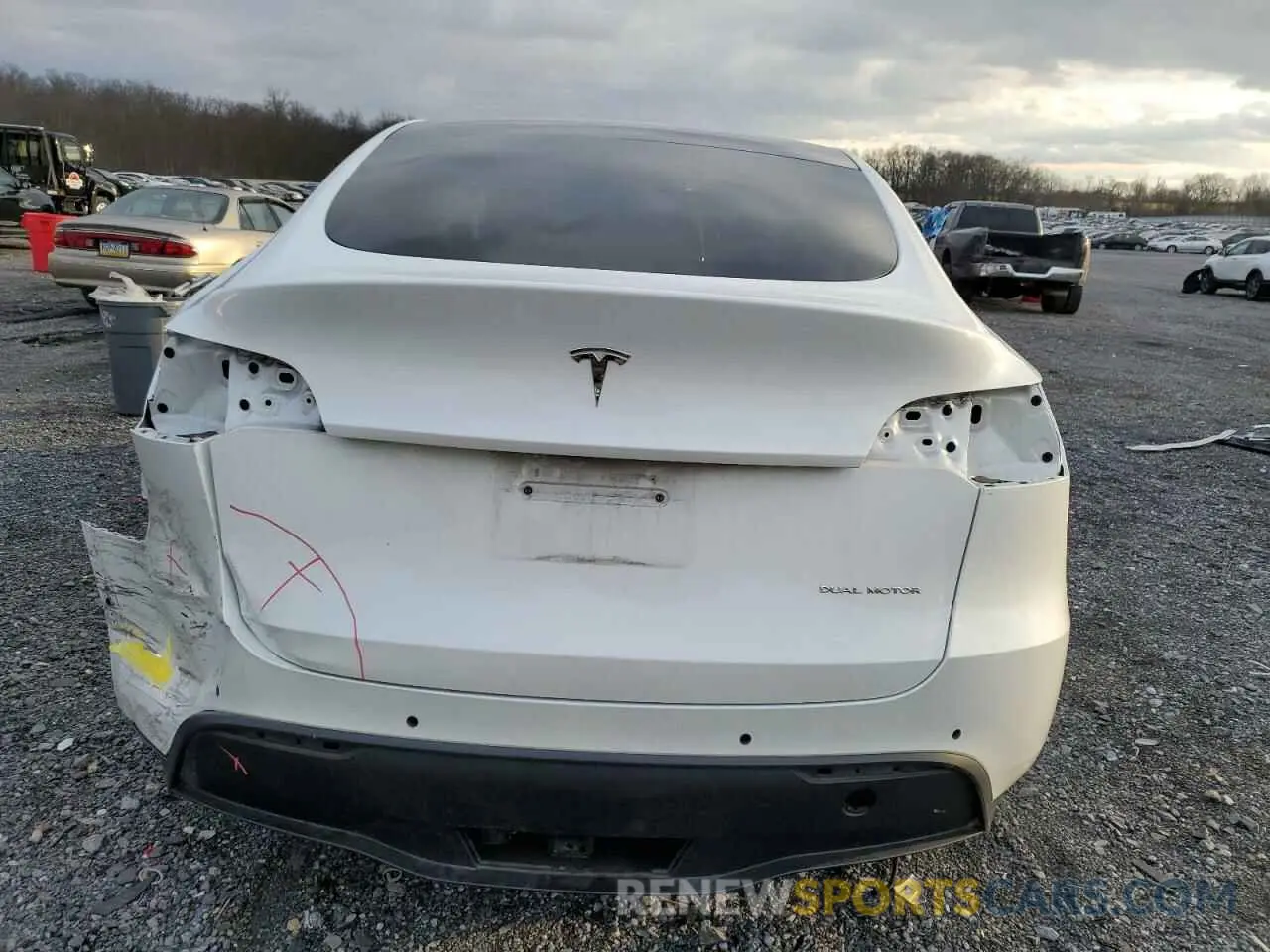 6 Фотография поврежденного автомобиля 7SAYGAEE8NF508589 TESLA MODEL Y 2022