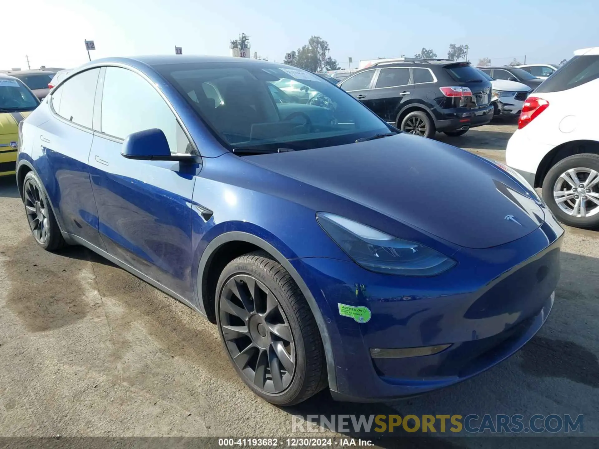 1 Photograph of a damaged car 7SAYGAEE8NF547022 TESLA MODEL Y 2022