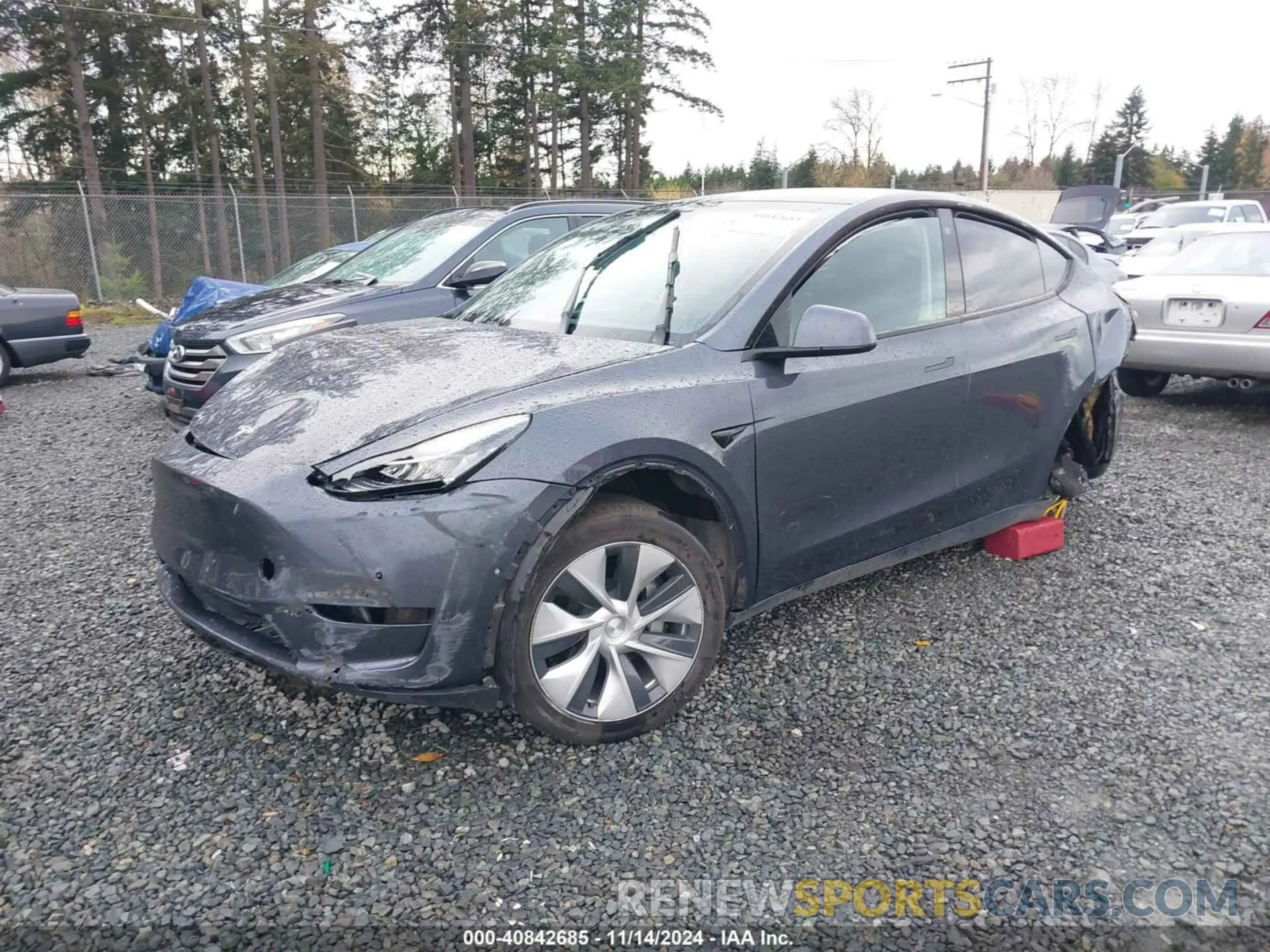 2 Фотография поврежденного автомобиля 7SAYGAEE8NF570624 TESLA MODEL Y 2022