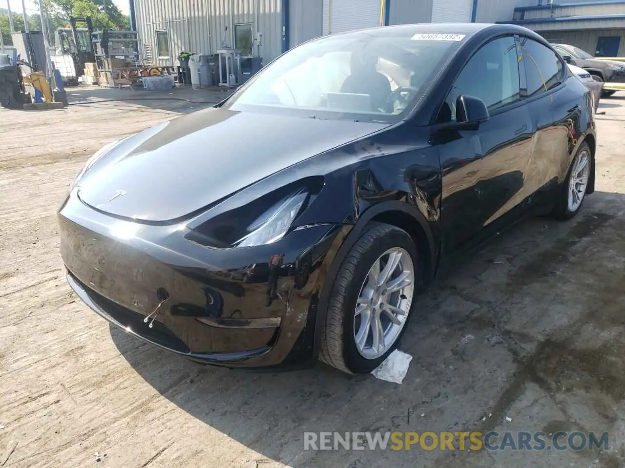 2 Photograph of a damaged car 7SAYGAEEXNF307082 TESLA MODEL Y 2022
