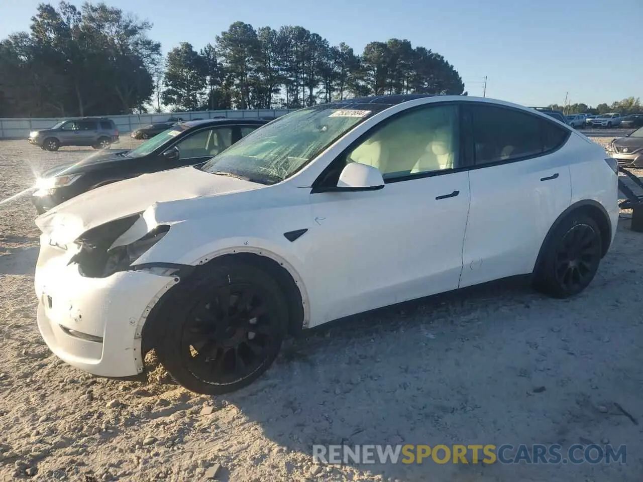 1 Photograph of a damaged car 7SAYGAEEXNF314033 TESLA MODEL Y 2022