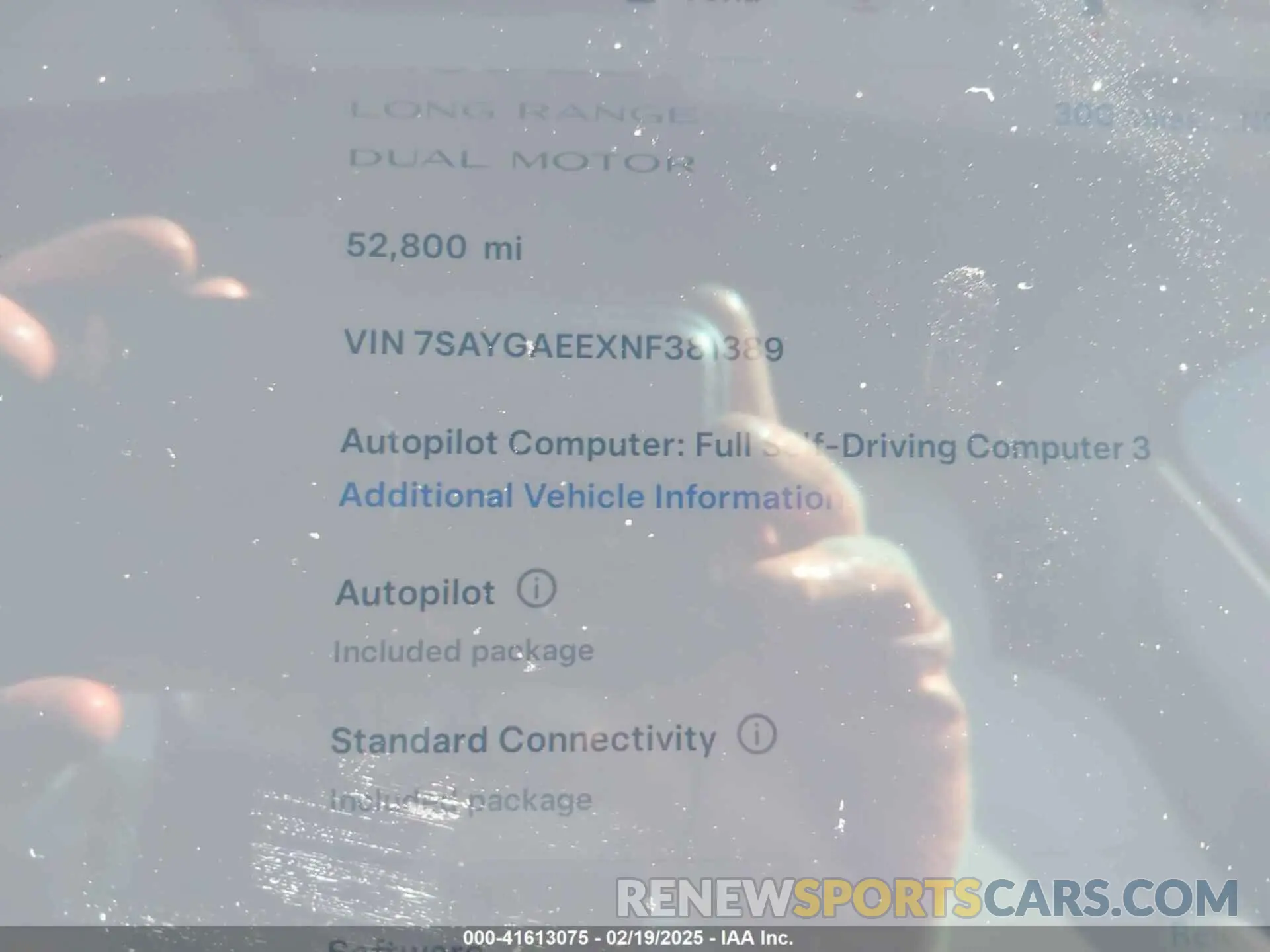 15 Фотография поврежденного автомобиля 7SAYGAEEXNF381389 TESLA MODEL Y 2022