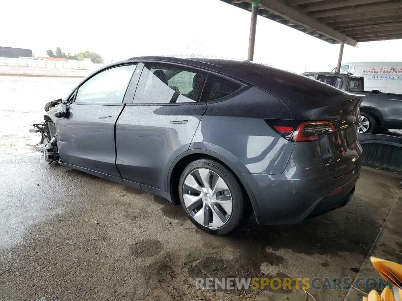 2 Photograph of a damaged car 7SAYGAEEXNF489186 TESLA MODEL Y 2022