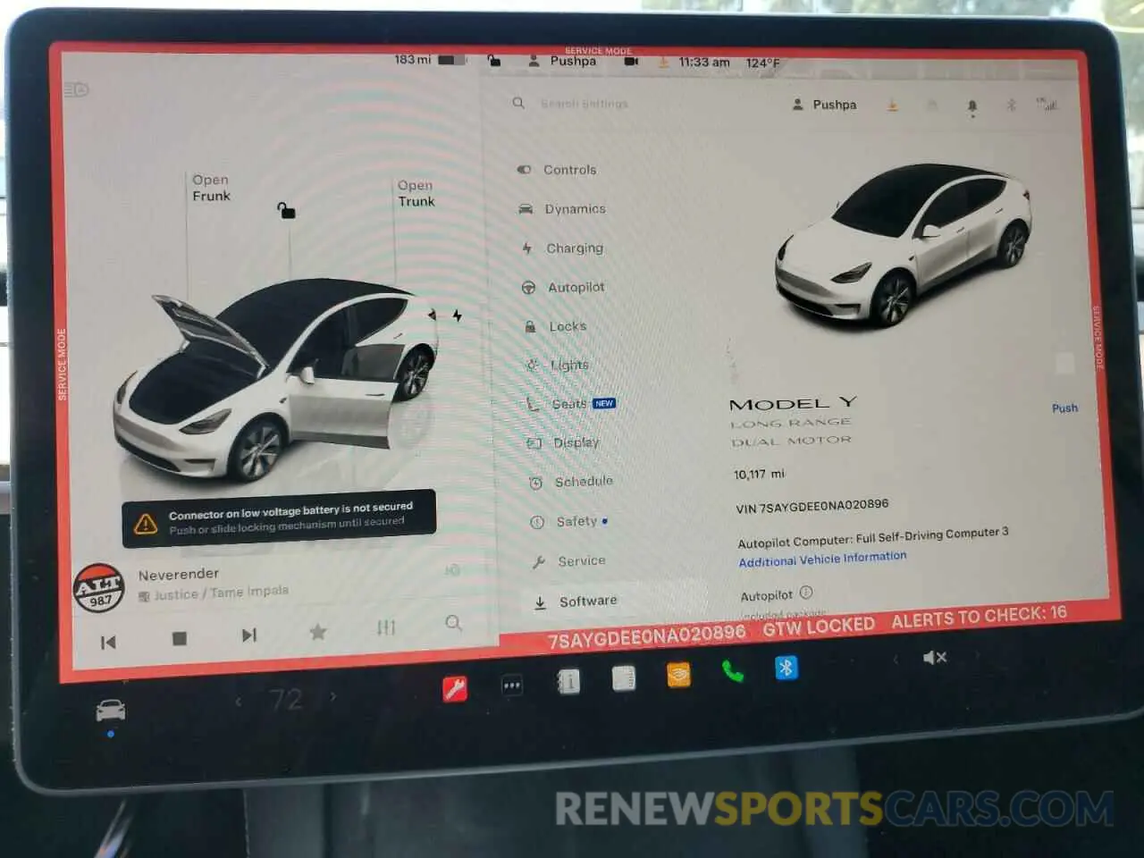 9 Photograph of a damaged car 7SAYGDEE0NA020896 TESLA MODEL Y 2022