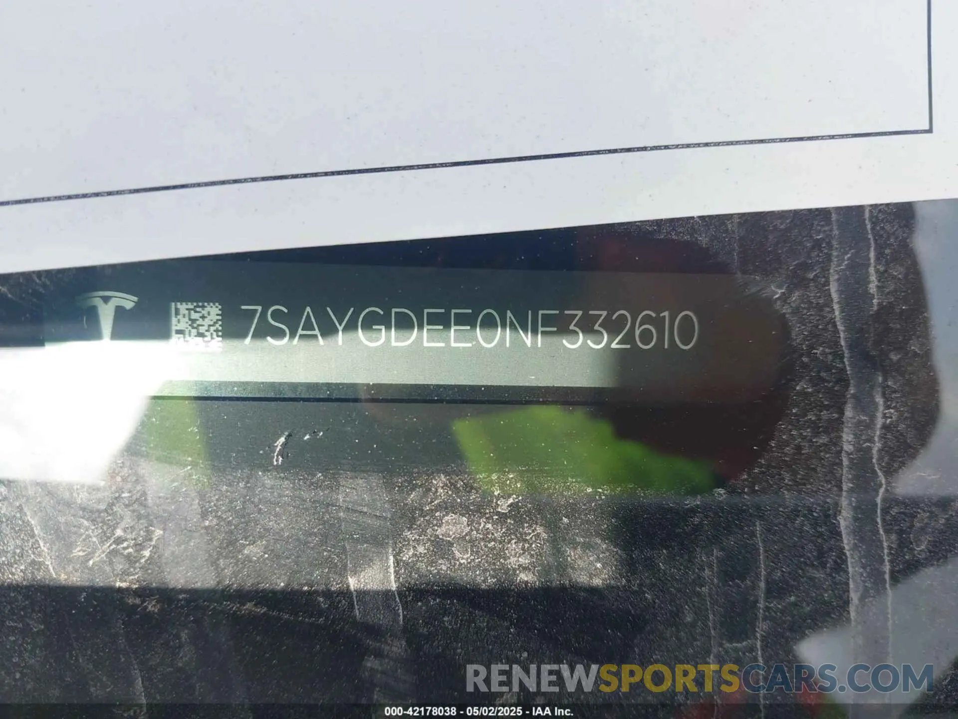 9 Фотография поврежденного автомобиля 7SAYGDEE0NF332610 TESLA MODEL Y 2022