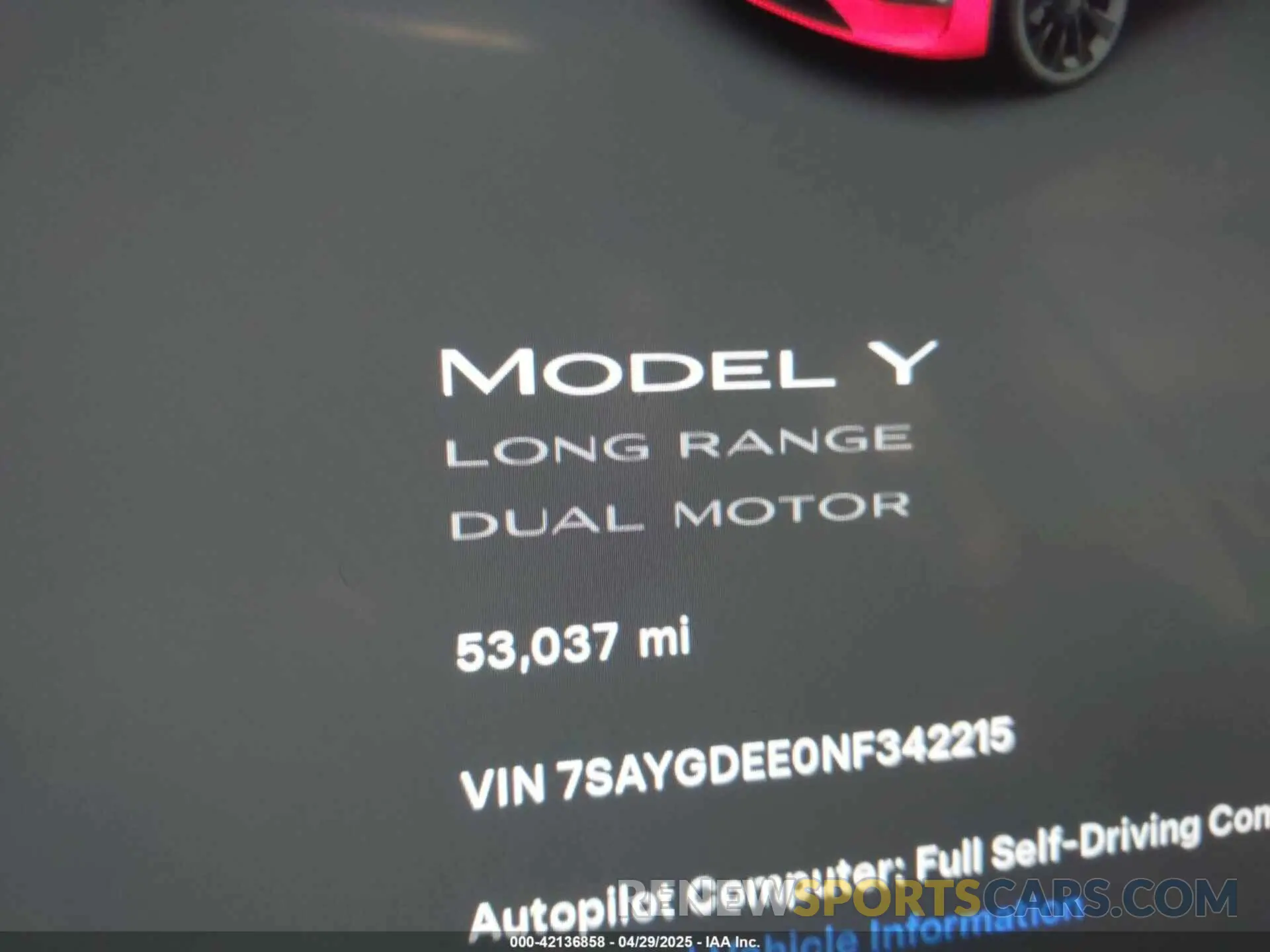 14 Фотография поврежденного автомобиля 7SAYGDEE0NF342215 TESLA MODEL Y 2022
