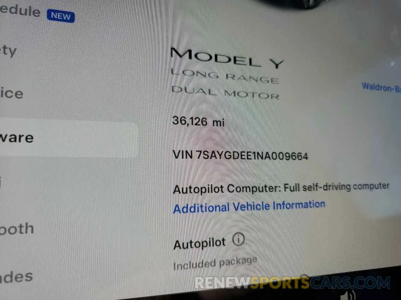 9 Фотография поврежденного автомобиля 7SAYGDEE1NA009664 TESLA MODEL Y 2022
