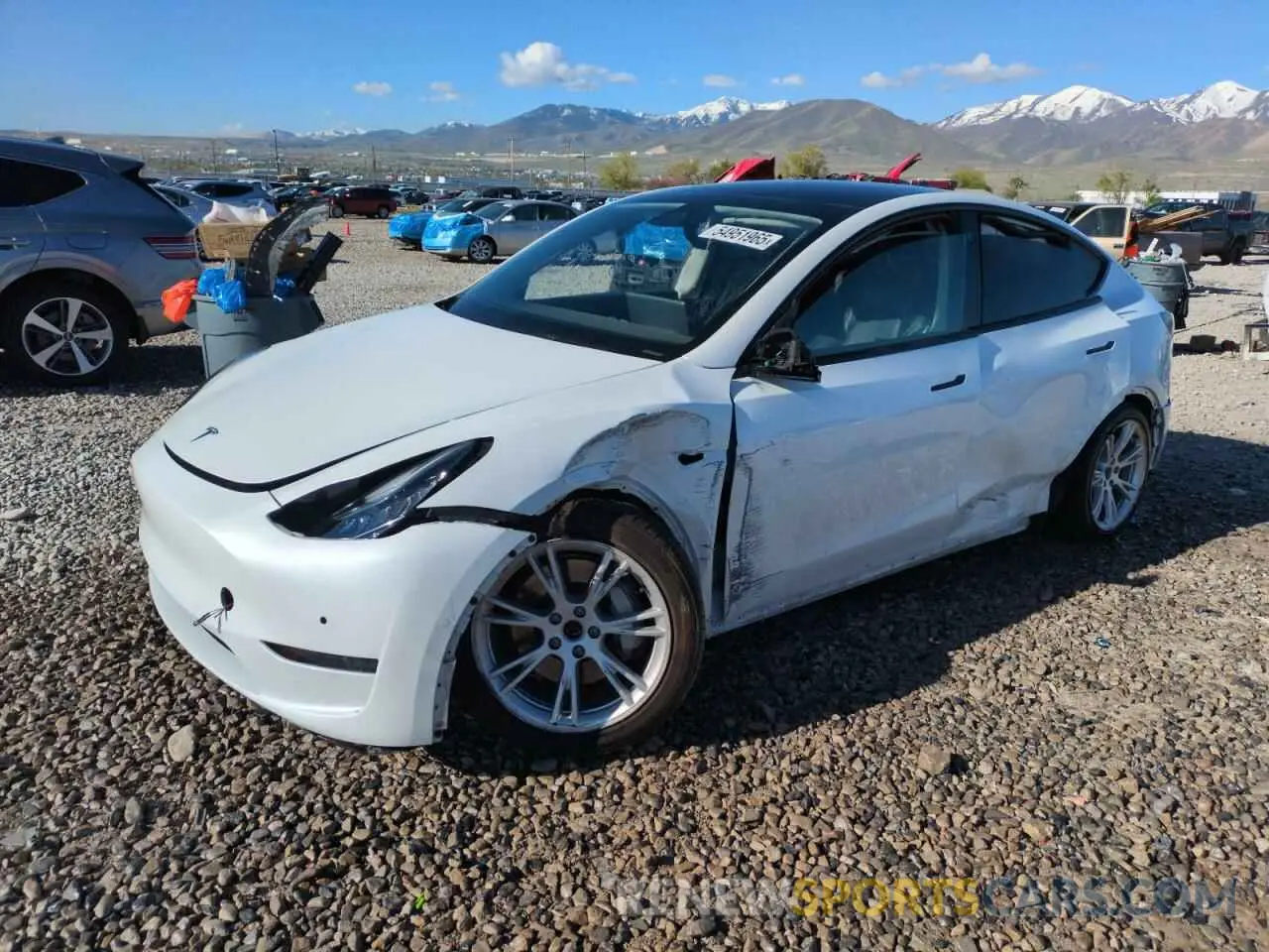 1 Photograph of a damaged car 7SAYGDEE1NF378026 TESLA MODEL Y 2022