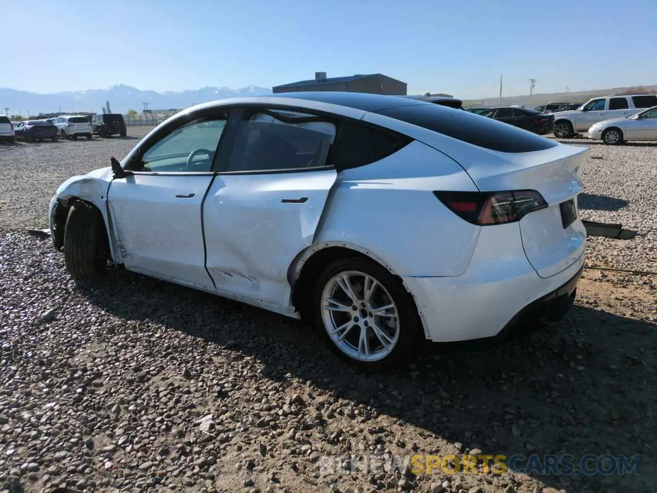 2 Photograph of a damaged car 7SAYGDEE1NF378026 TESLA MODEL Y 2022