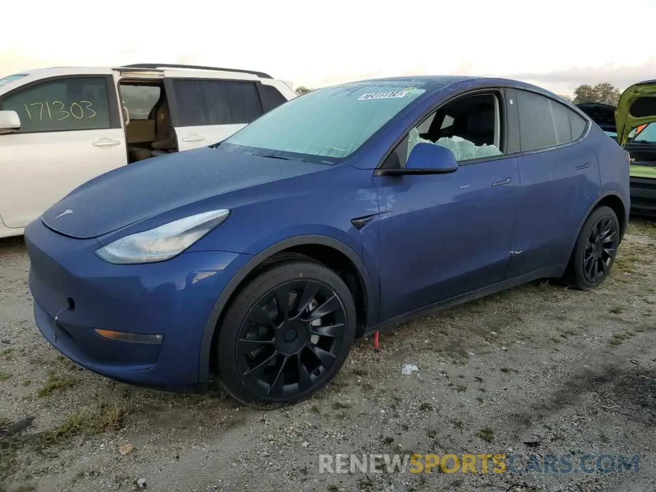 1 Photograph of a damaged car 7SAYGDEE1NF481432 TESLA MODEL Y 2022