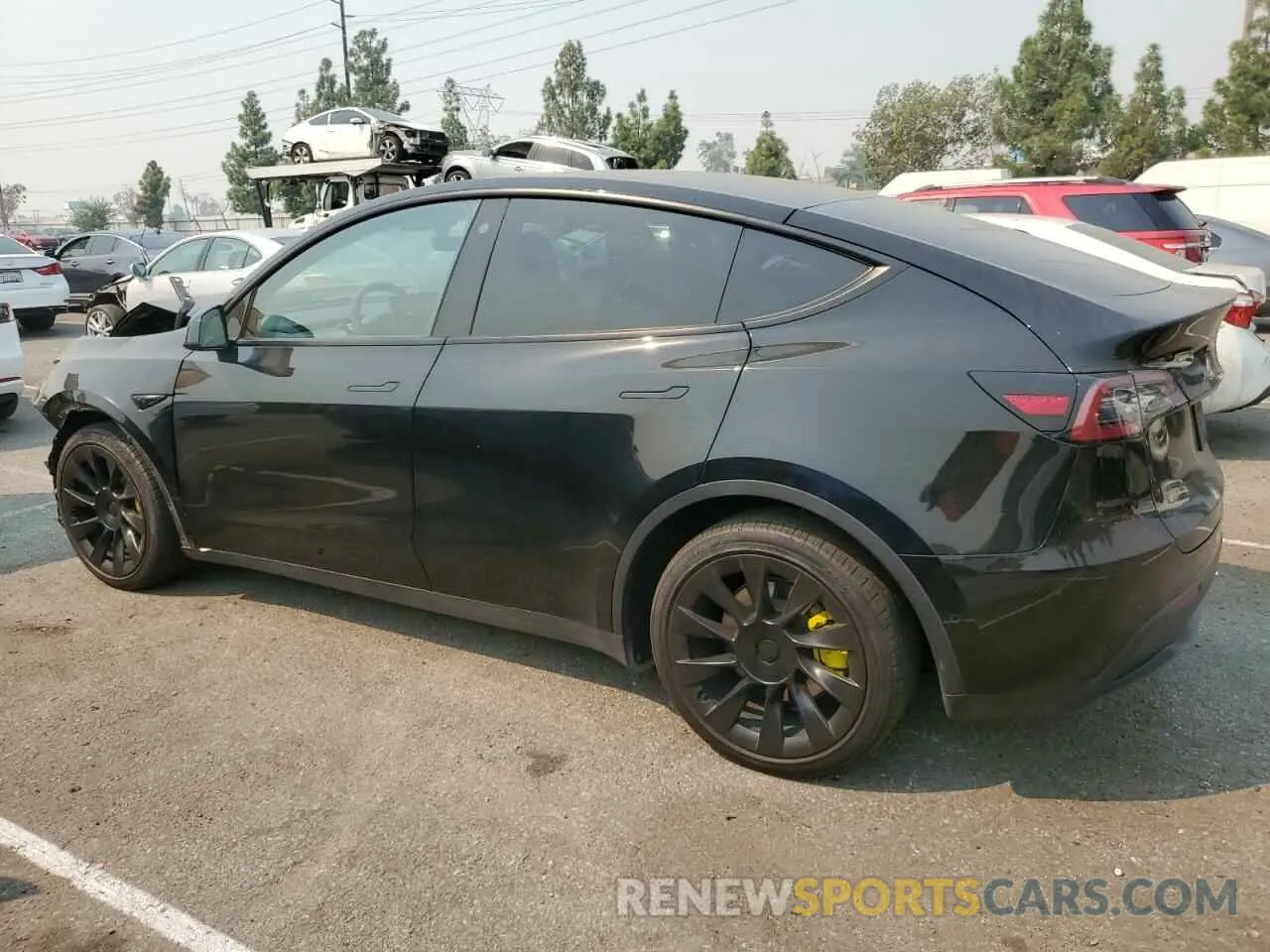 2 Photograph of a damaged car 7SAYGDEE1NF481740 TESLA MODEL Y 2022