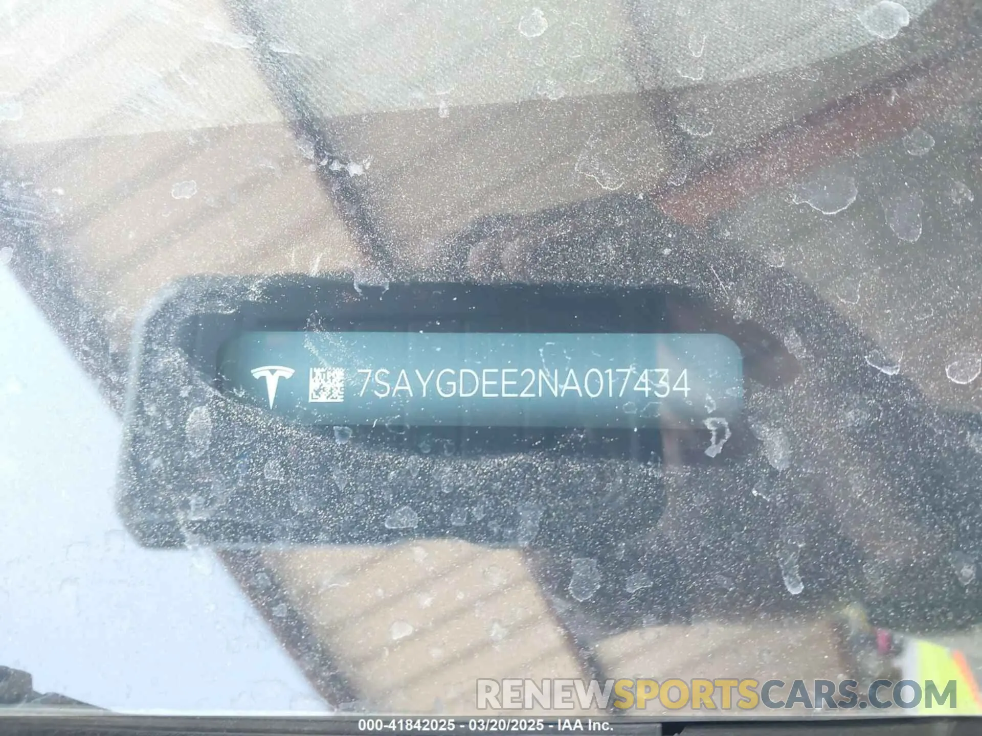 9 Фотография поврежденного автомобиля 7SAYGDEE2NA017434 TESLA MODEL Y 2022