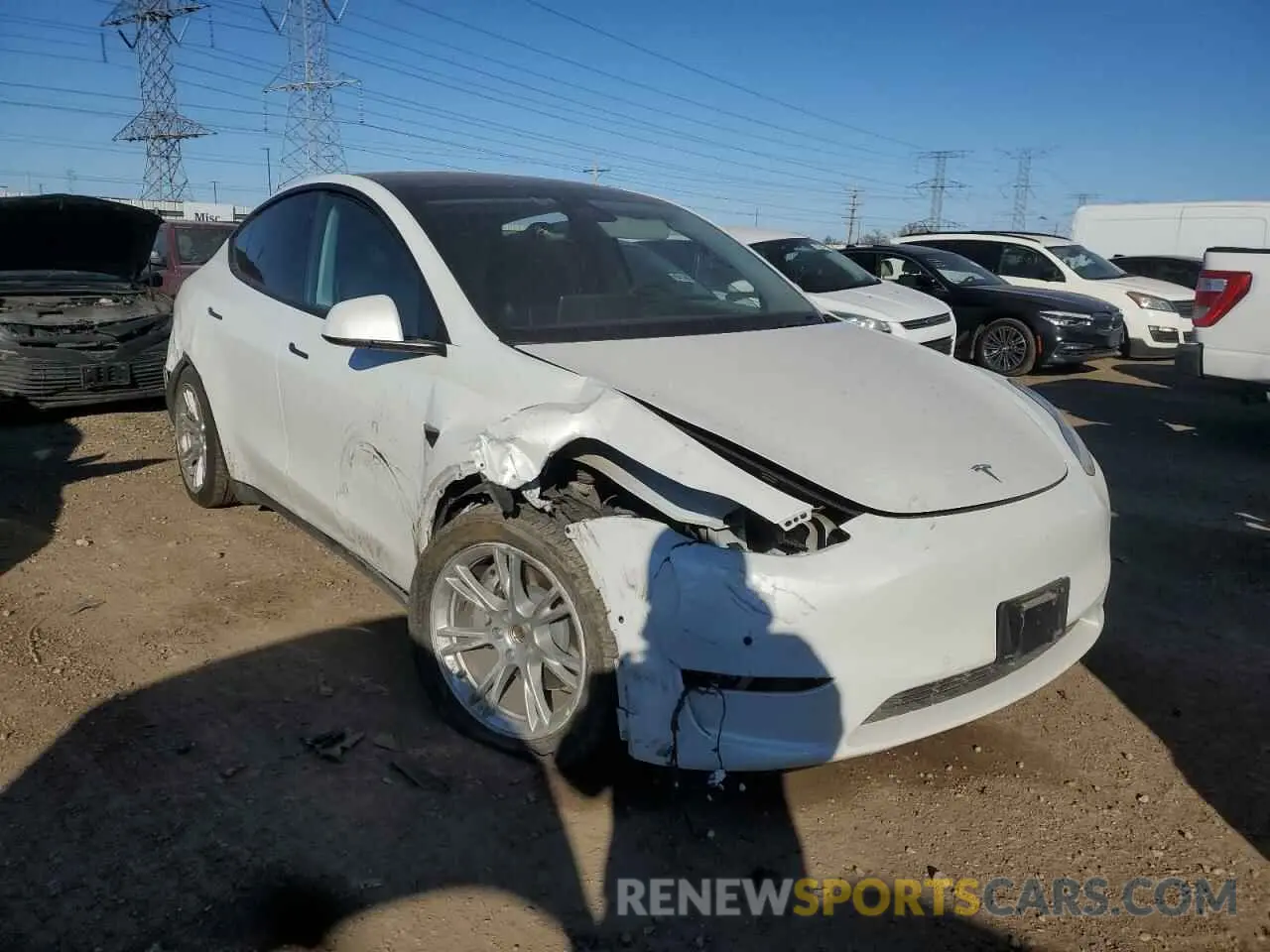 4 Photograph of a damaged car 7SAYGDEE2NF320068 TESLA MODEL Y 2022