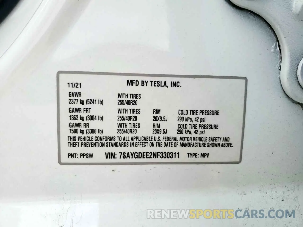 13 Photograph of a damaged car 7SAYGDEE2NF330311 TESLA MODEL Y 2022
