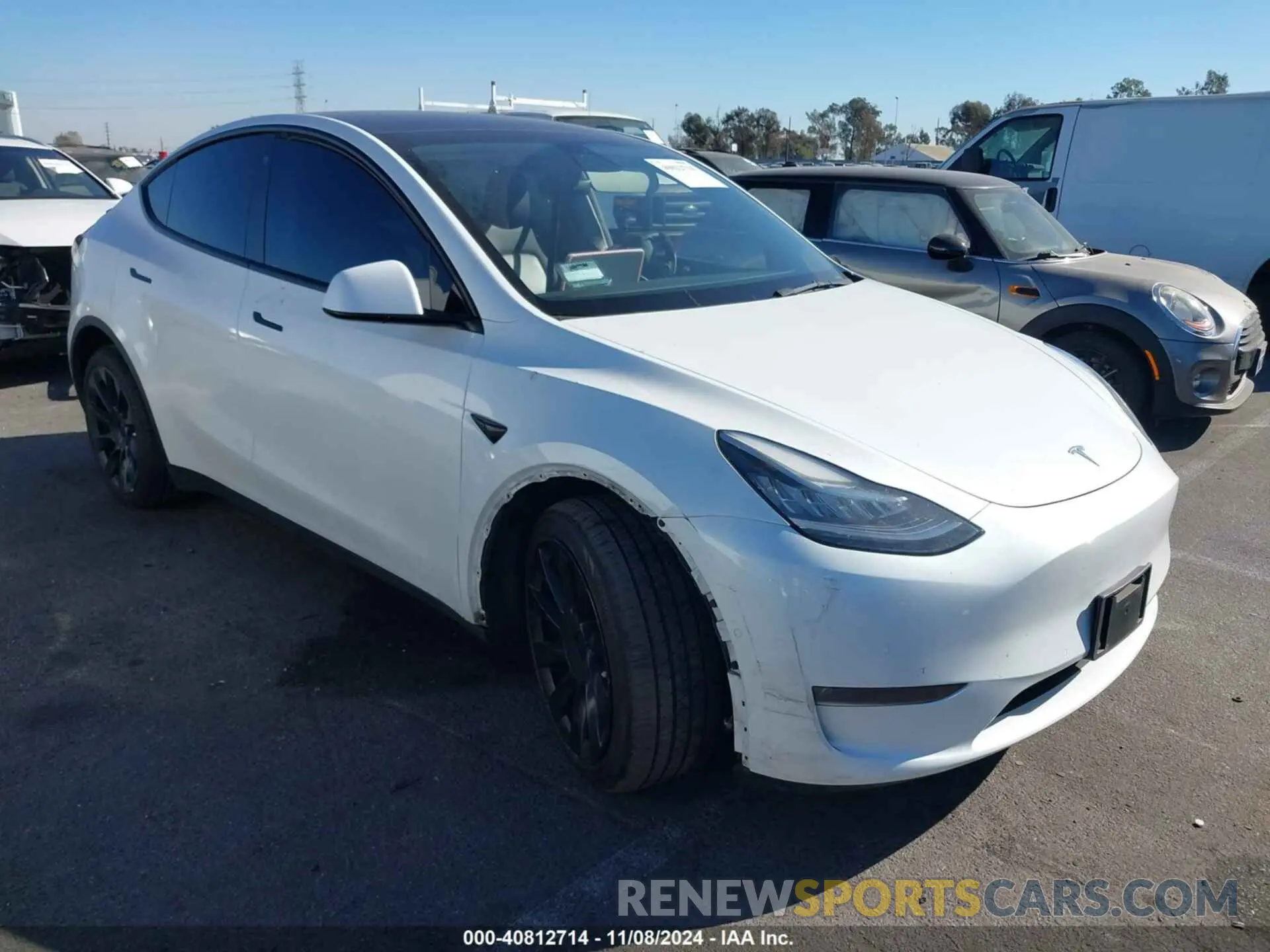1 Photograph of a damaged car 7SAYGDEE2NF387091 TESLA MODEL Y 2022