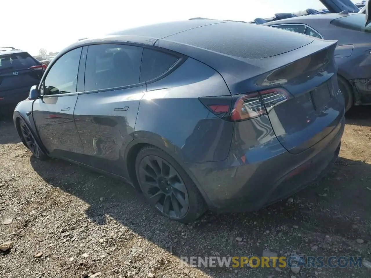 2 Photograph of a damaged car 7SAYGDEE2NF389987 TESLA MODEL Y 2022