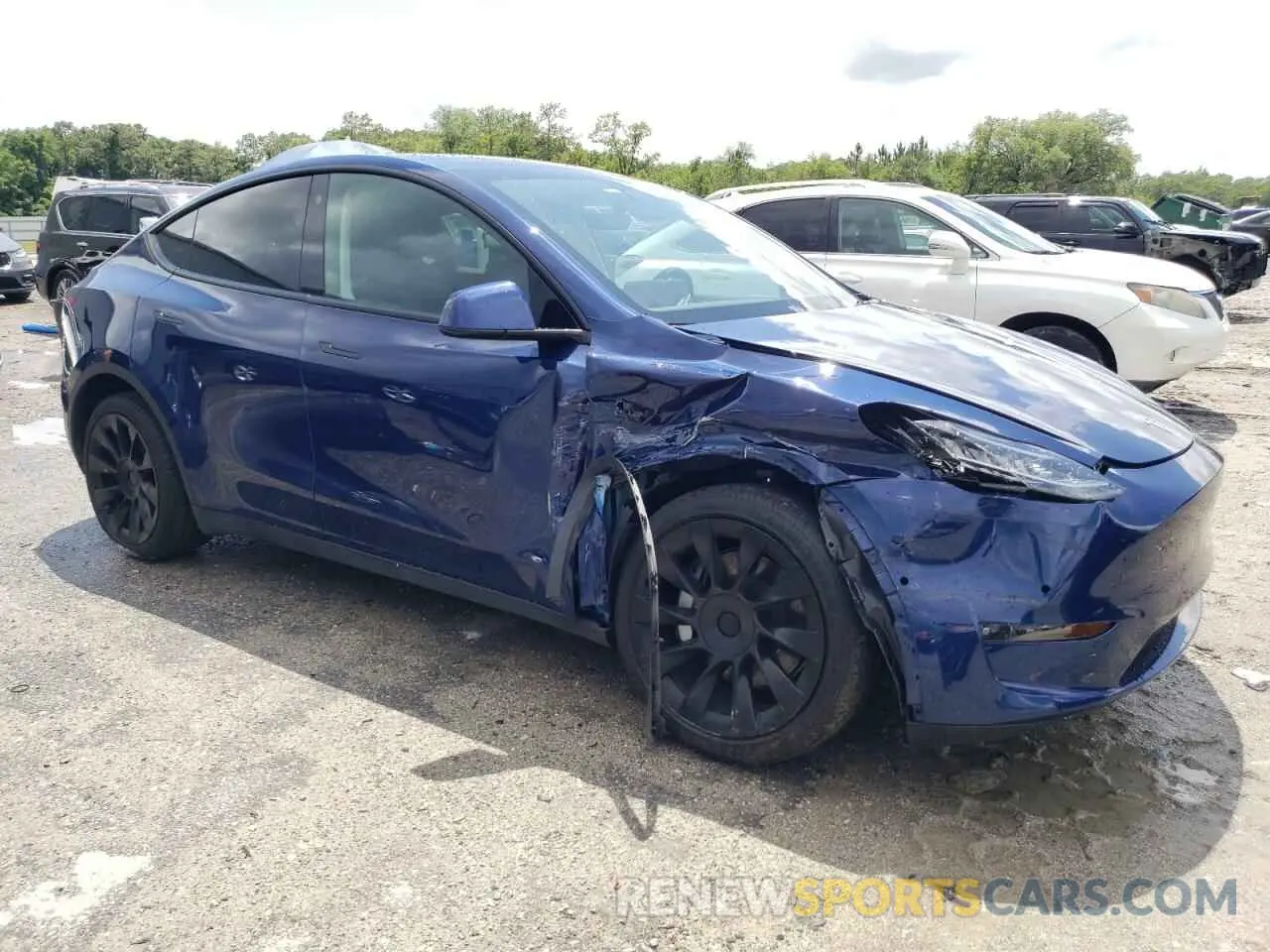 4 Фотография поврежденного автомобиля 7SAYGDEE2NF437813 TESLA MODEL Y 2022