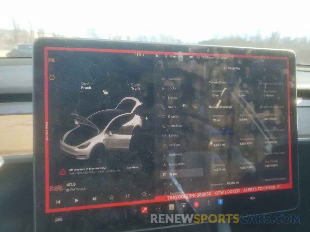9 Фотография поврежденного автомобиля 7SAYGDEE3NF385950 TESLA MODEL Y 2022