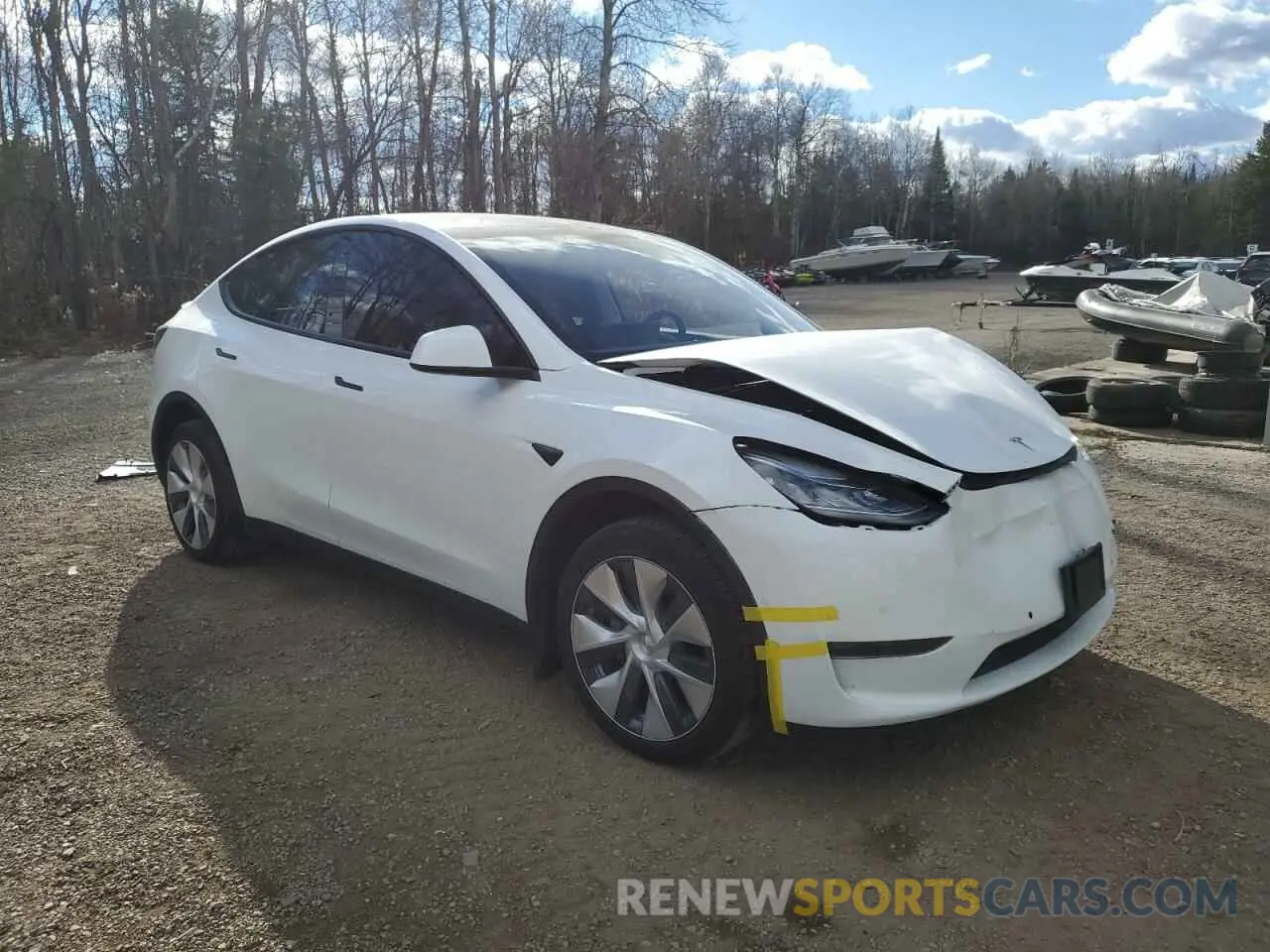 4 Фотография поврежденного автомобиля 7SAYGDEE3NF418039 TESLA MODEL Y 2022