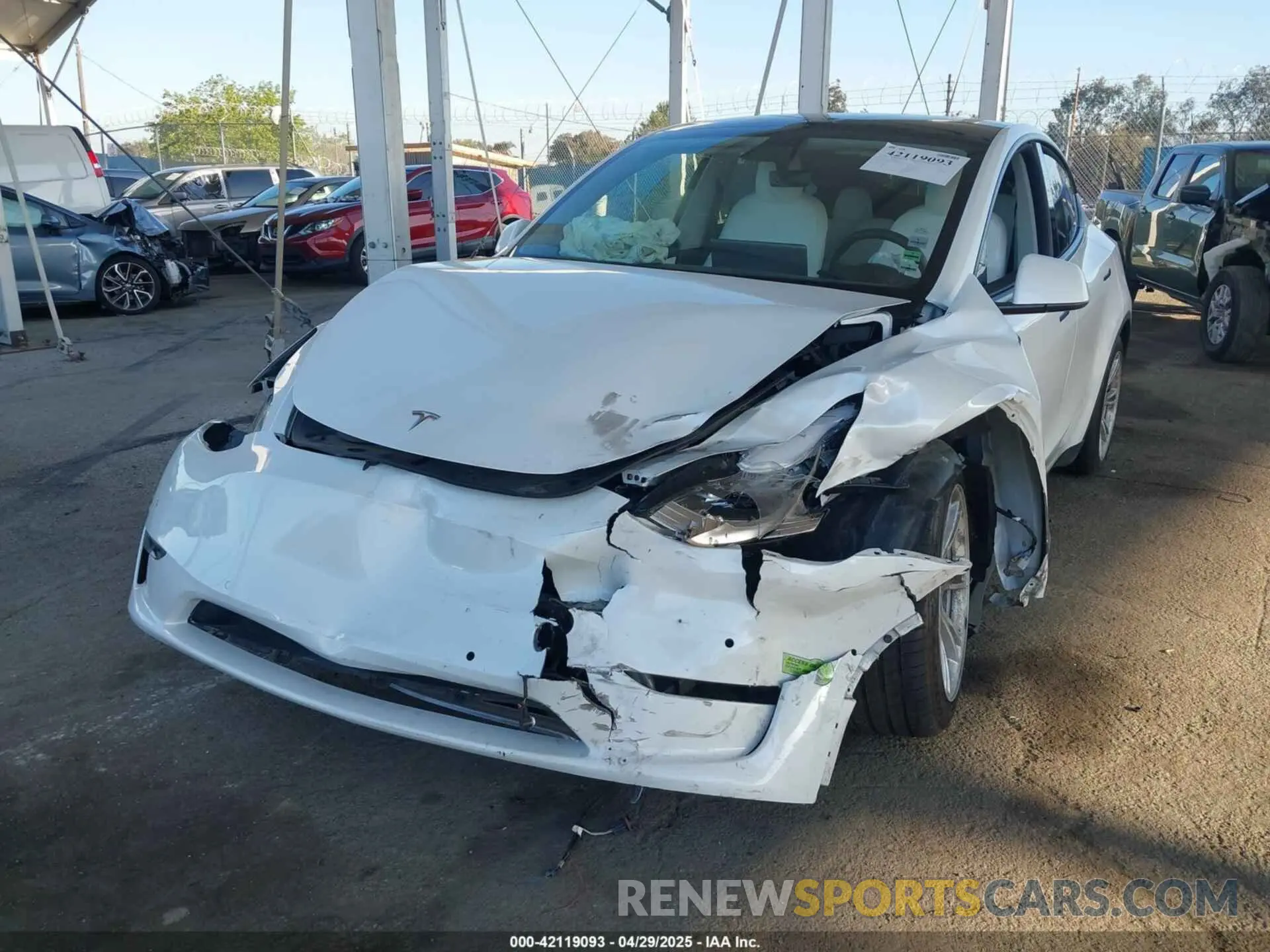 2 Фотография поврежденного автомобиля 7SAYGDEE3NF426030 TESLA MODEL Y 2022