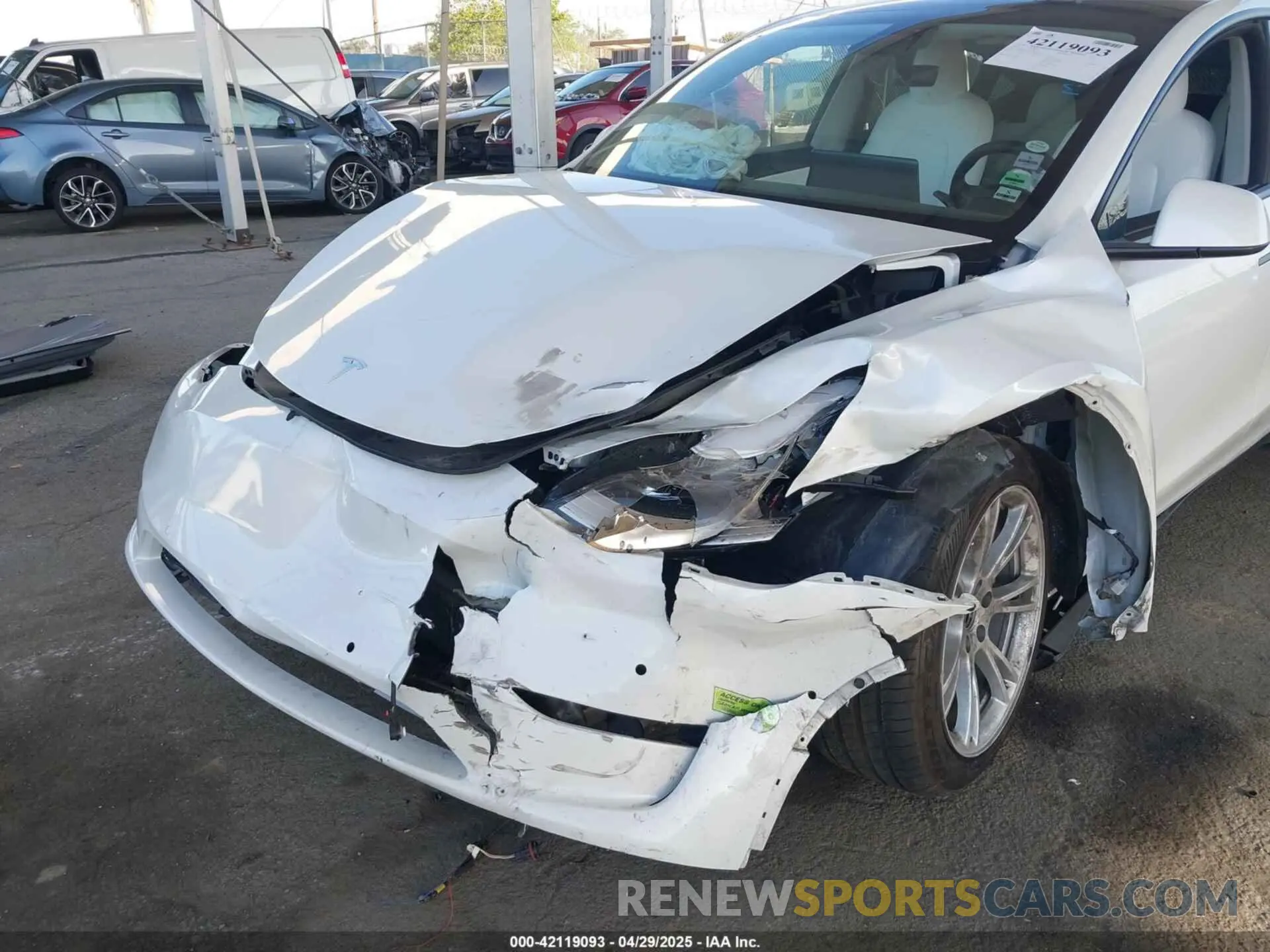 6 Фотография поврежденного автомобиля 7SAYGDEE3NF426030 TESLA MODEL Y 2022