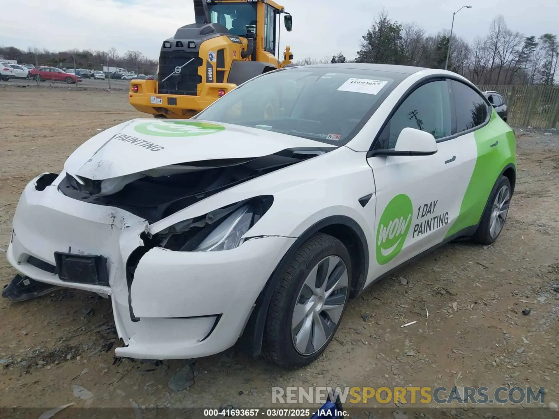 2 Фотография поврежденного автомобиля 7SAYGDEE3NF435729 TESLA MODEL Y 2022