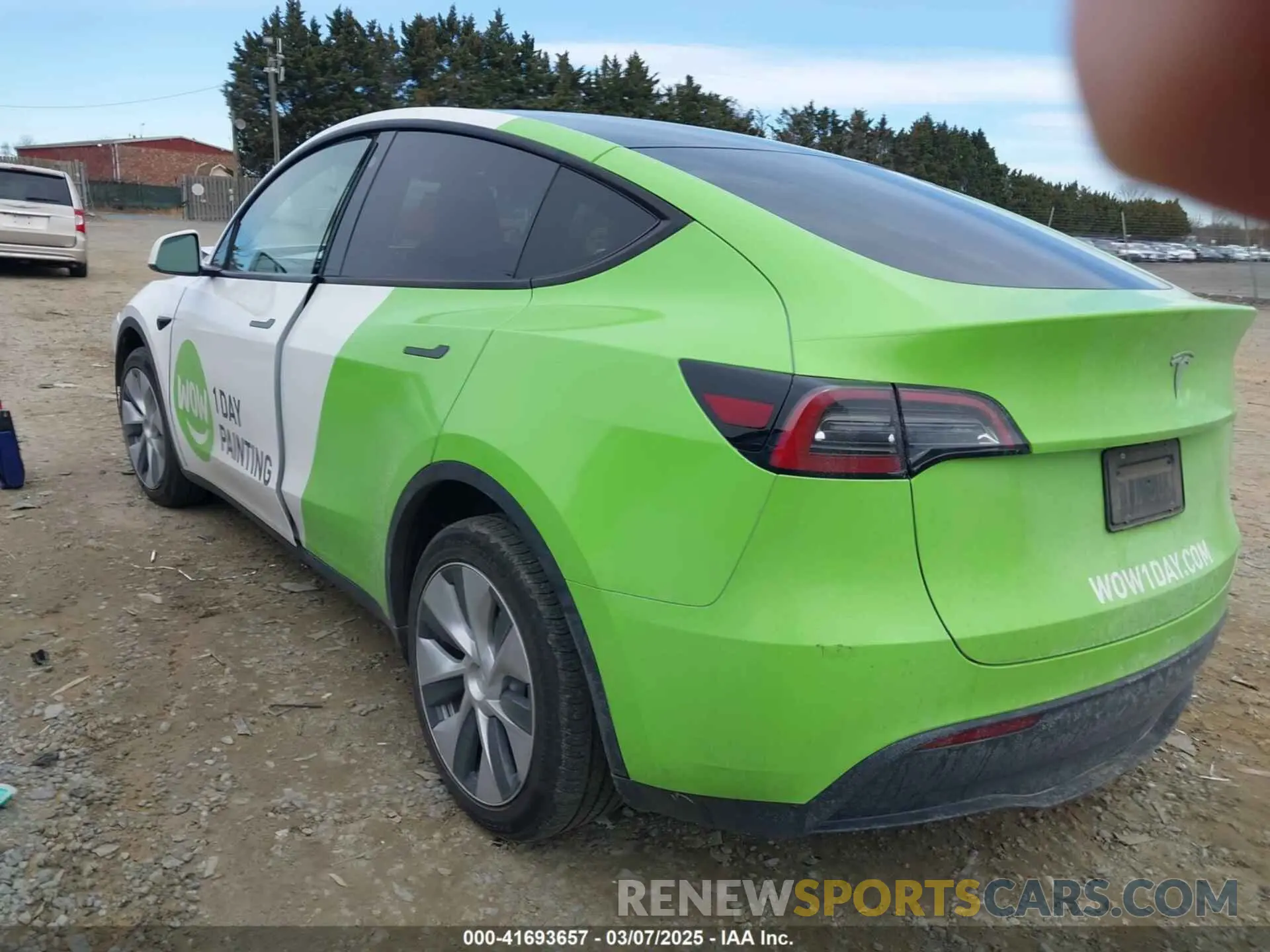 3 Фотография поврежденного автомобиля 7SAYGDEE3NF435729 TESLA MODEL Y 2022