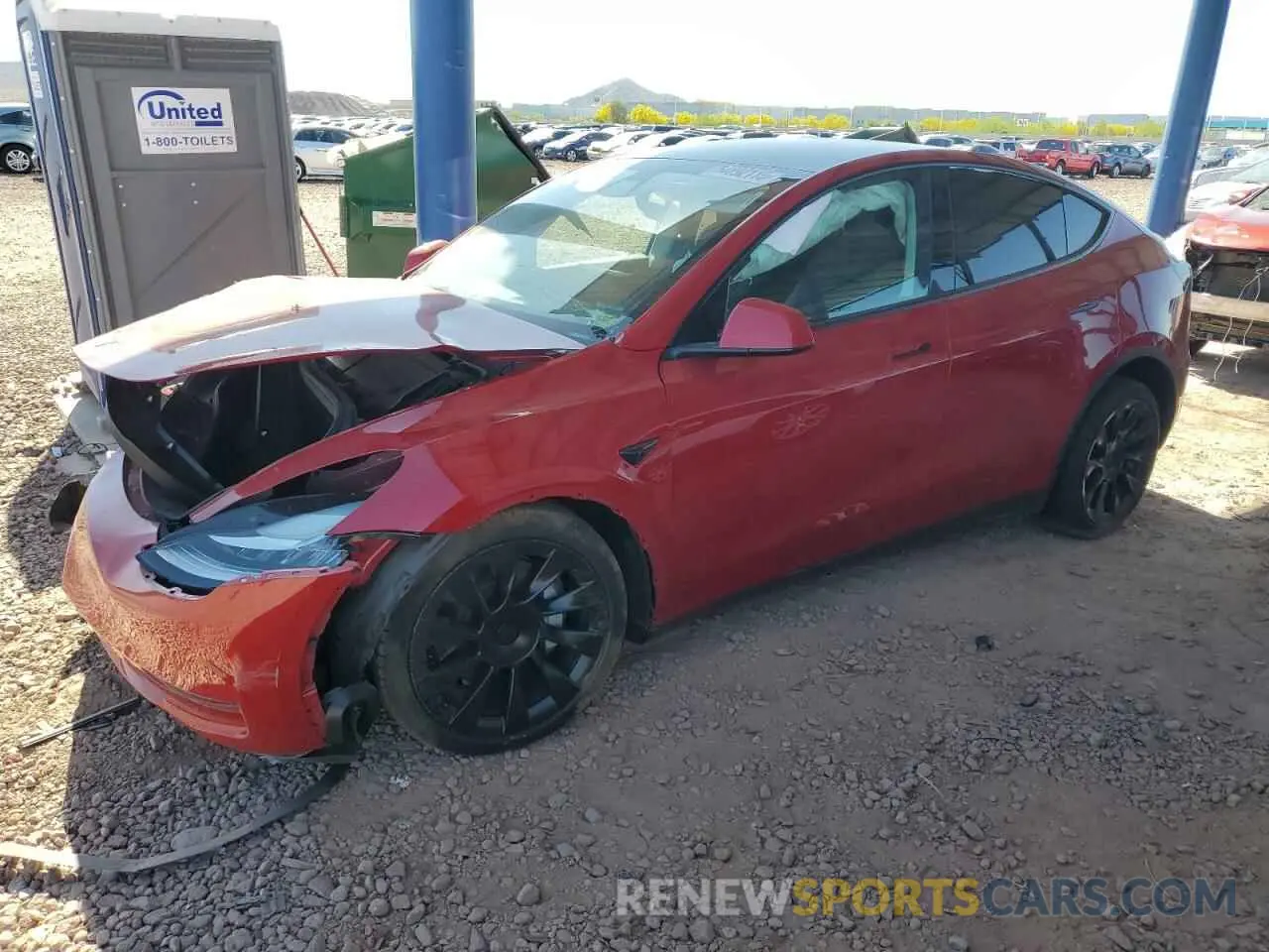 1 Photograph of a damaged car 7SAYGDEE3NF436119 TESLA MODEL Y 2022