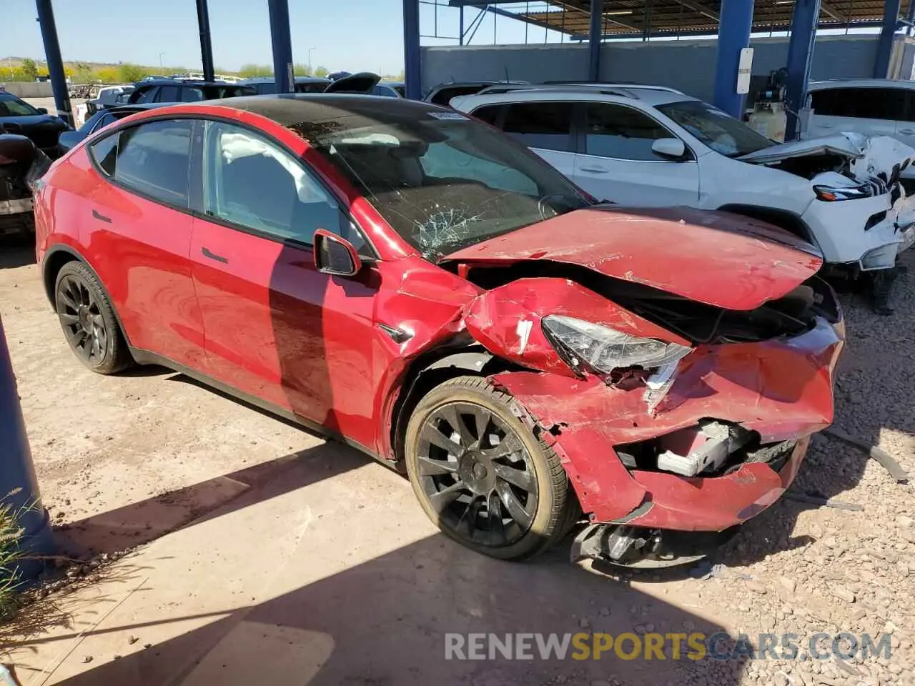 4 Photograph of a damaged car 7SAYGDEE3NF436119 TESLA MODEL Y 2022