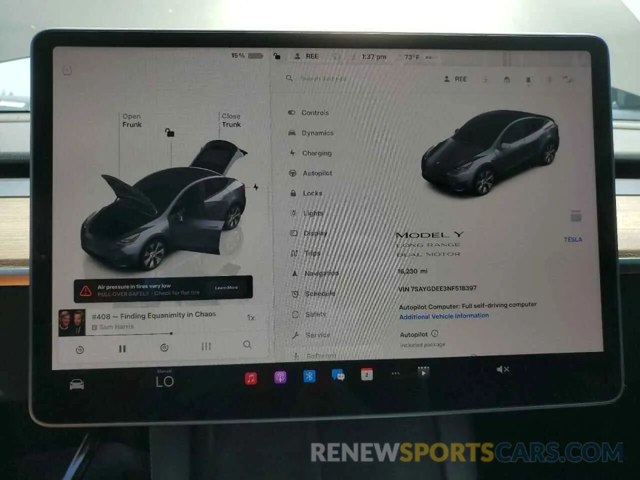 9 Photograph of a damaged car 7SAYGDEE3NF518397 TESLA MODEL Y 2022