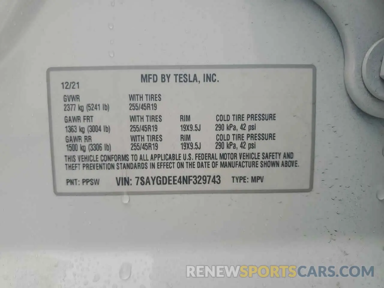 13 Фотография поврежденного автомобиля 7SAYGDEE4NF329743 TESLA MODEL Y 2022