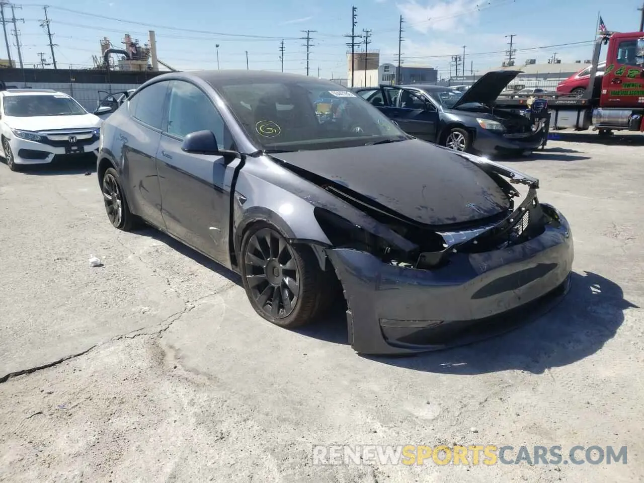 1 Photograph of a damaged car 7SAYGDEE4NF371071 TESLA MODEL Y 2022