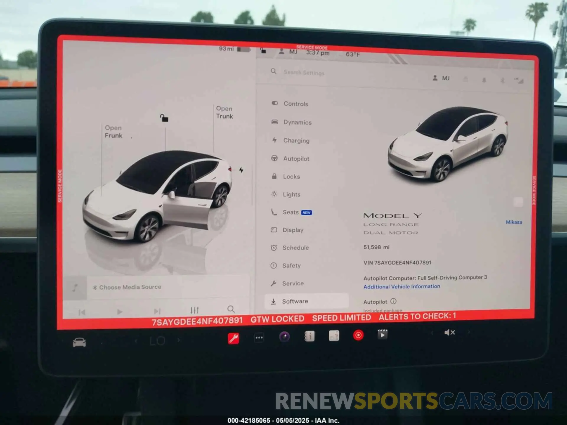 18 Фотография поврежденного автомобиля 7SAYGDEE4NF407891 TESLA MODEL Y 2022