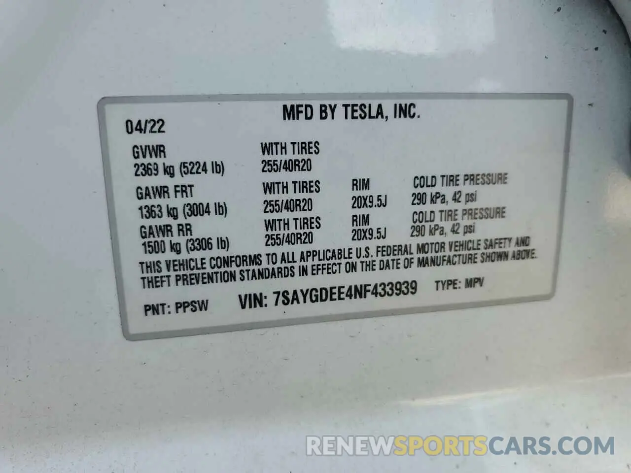 13 Photograph of a damaged car 7SAYGDEE4NF433939 TESLA MODEL Y 2022