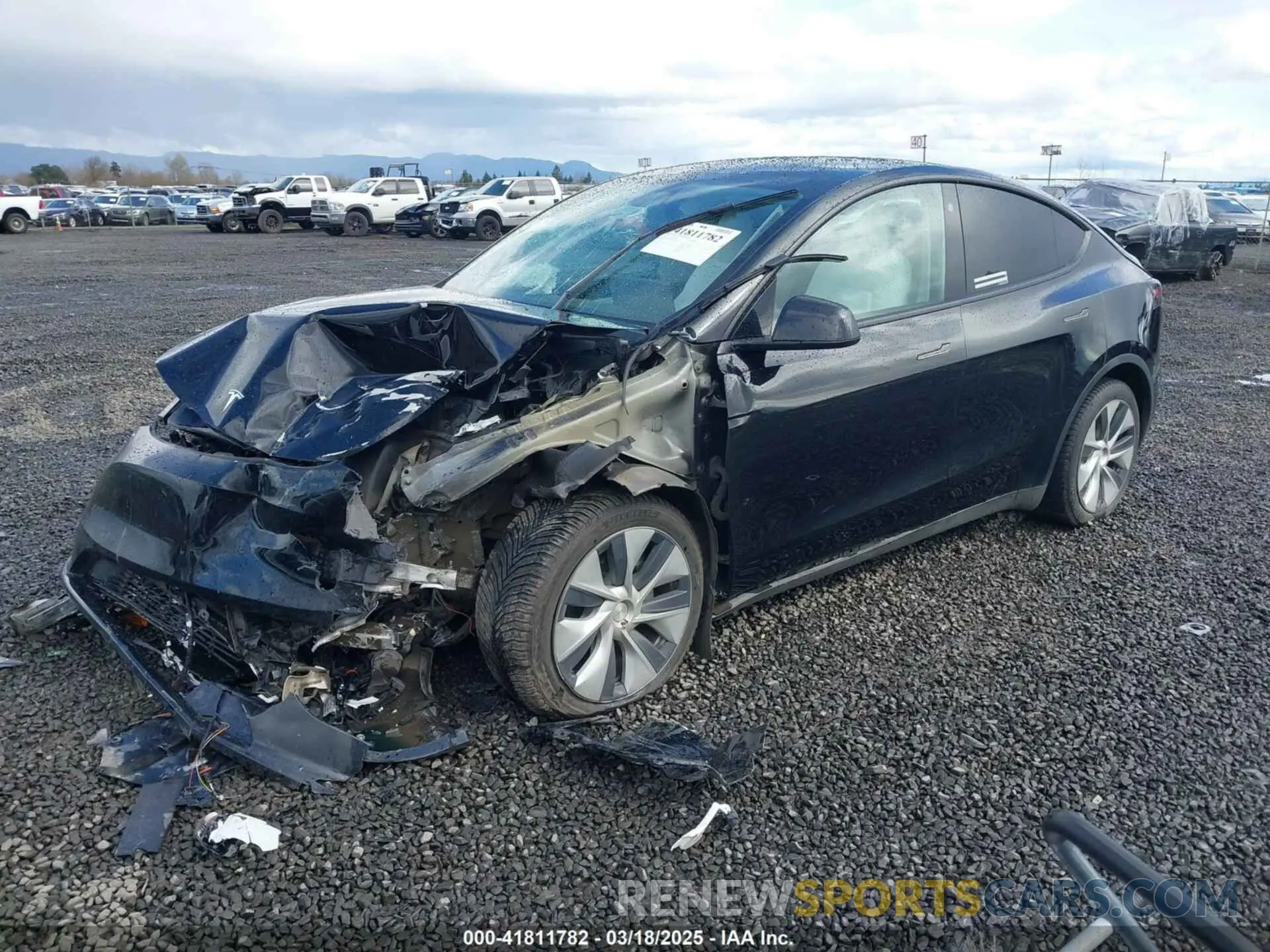 2 Фотография поврежденного автомобиля 7SAYGDEE4NF447985 TESLA MODEL Y 2022