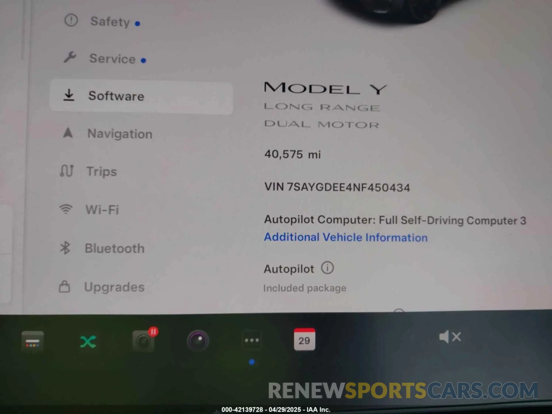 15 Фотография поврежденного автомобиля 7SAYGDEE4NF450434 TESLA MODEL Y 2022
