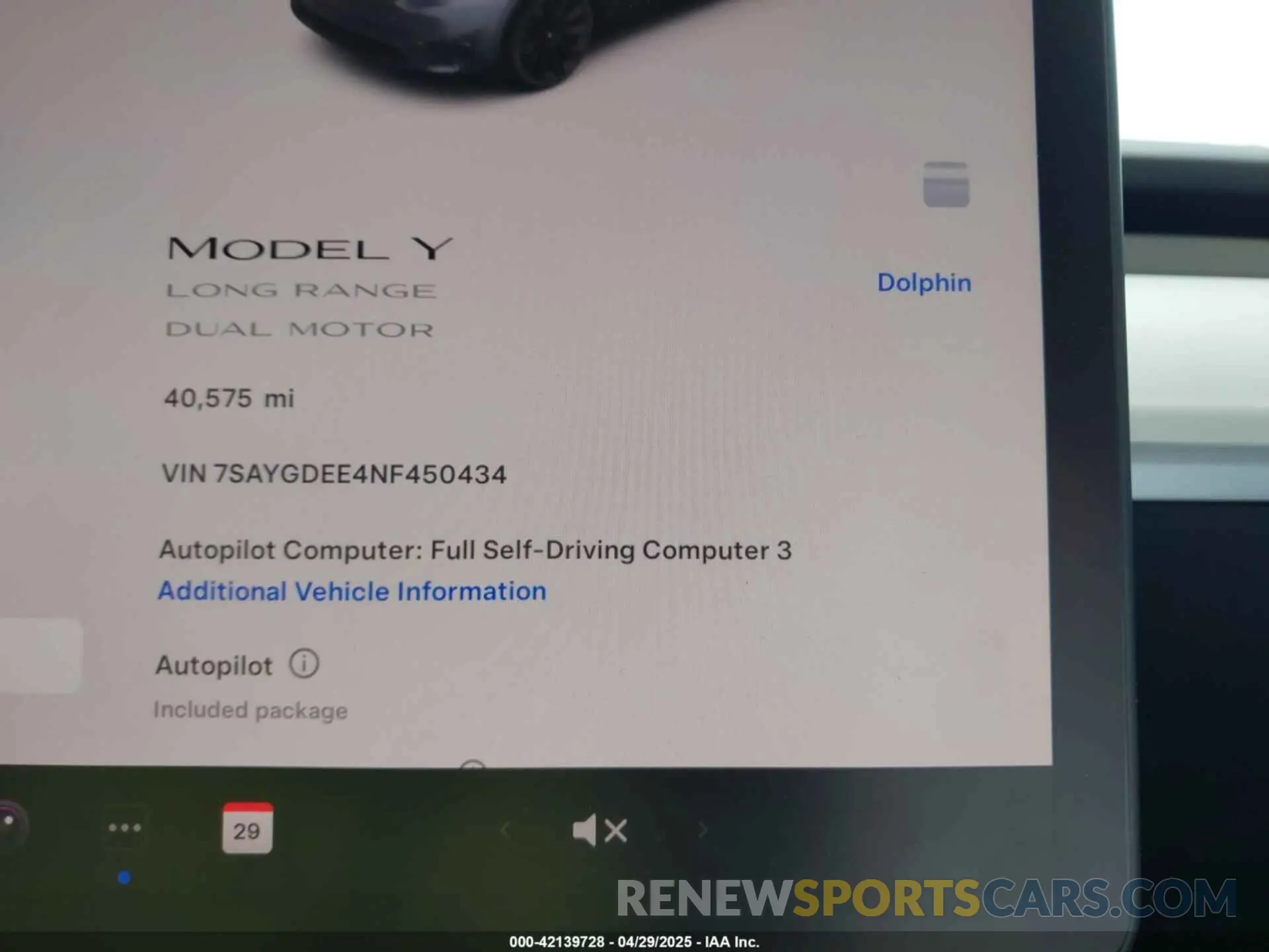 18 Фотография поврежденного автомобиля 7SAYGDEE4NF450434 TESLA MODEL Y 2022